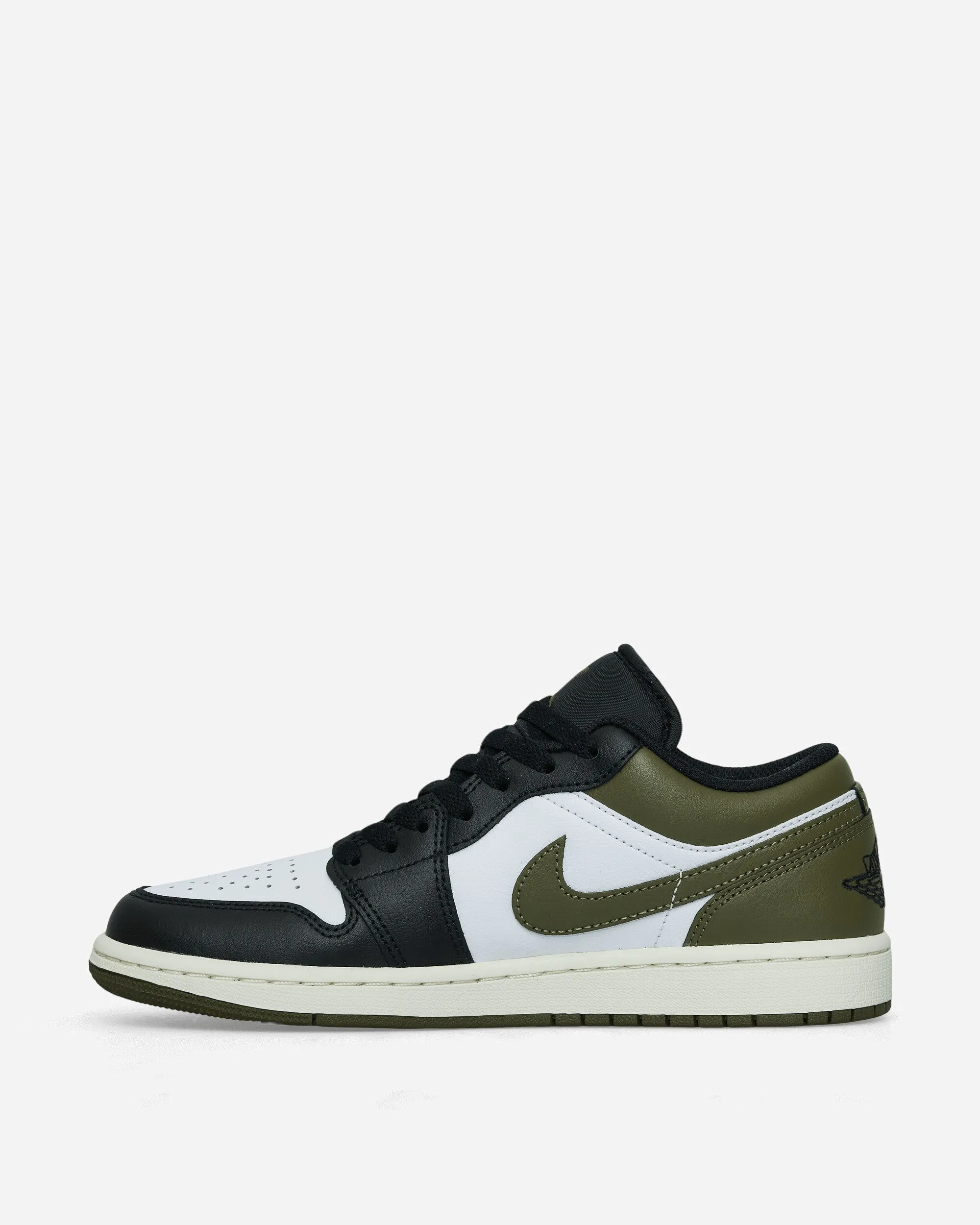 Air Jordan 1 Low Sneakers Black / Medium Olive Satin Glow Rich Jewel