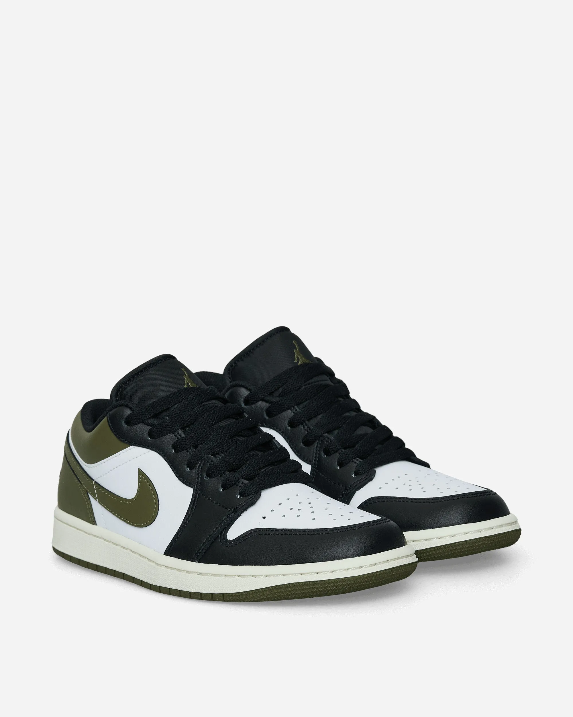 Cotton Base Kids Play Air Jordan 1 Low Sneakers Black / Medium Olive