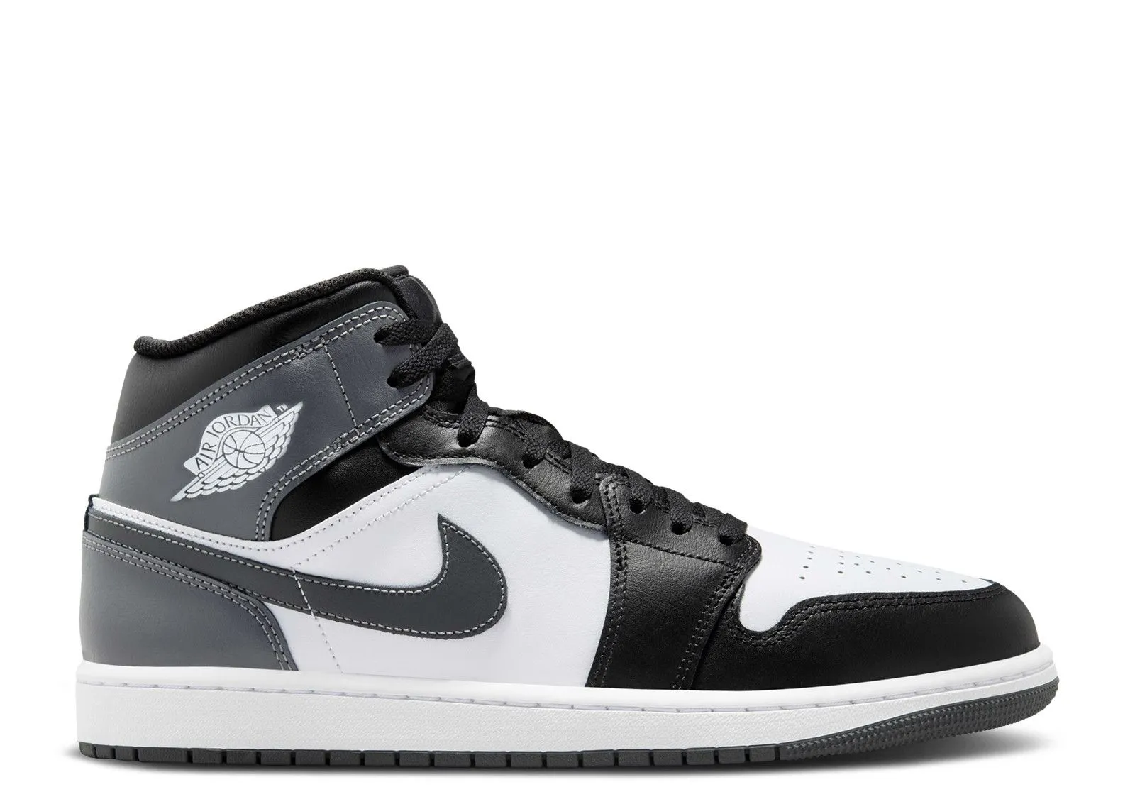 Air Jordan 1 Mid Black White Iron Grey Wind Hike