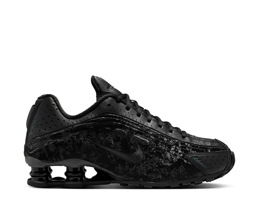 Nike Shox R4 W "Black Floral" PU material
