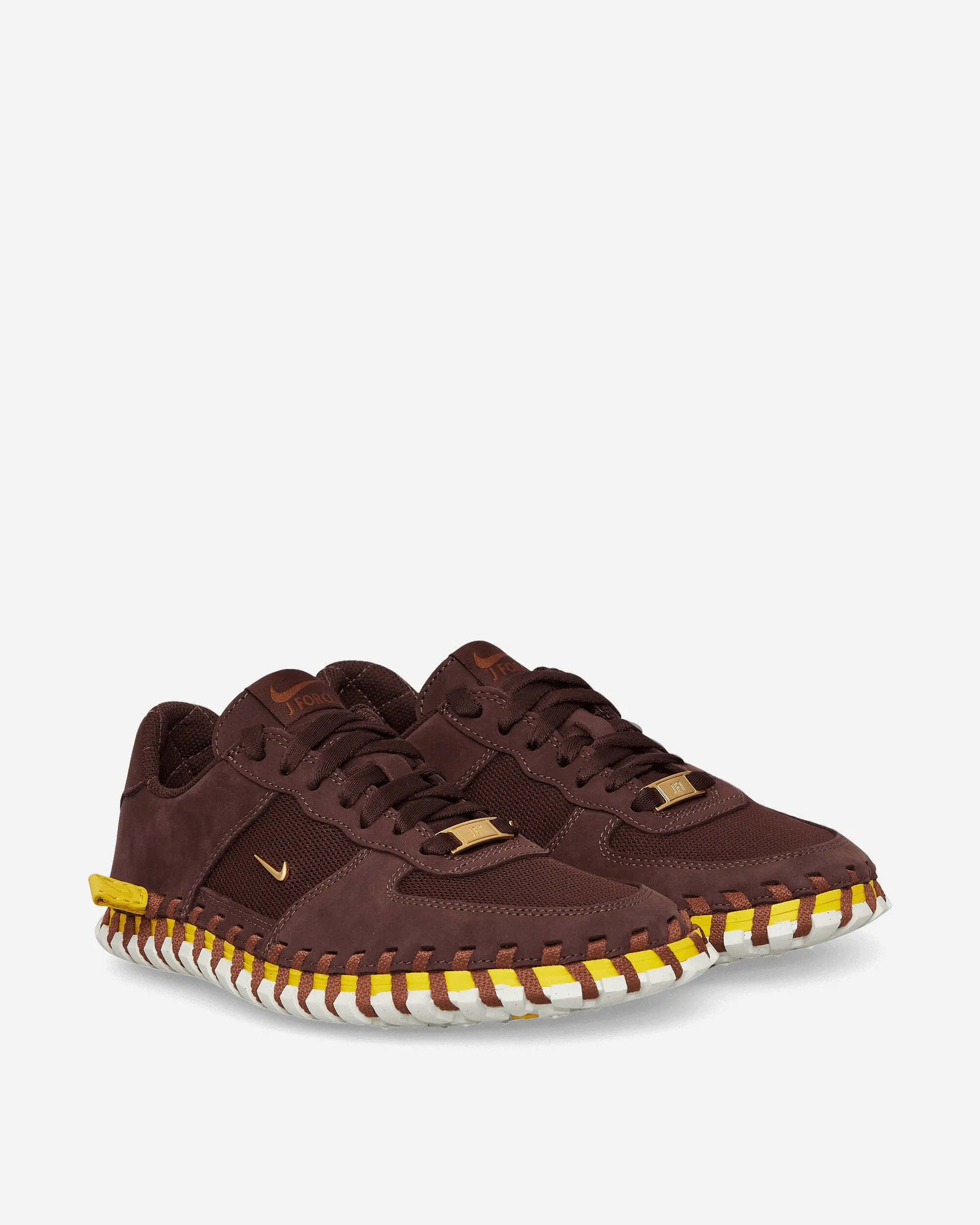 Women's JACQUEMUS J Force 1 Low LX Sneakers Earth / Metallic Gold Play Mode Jungle Path