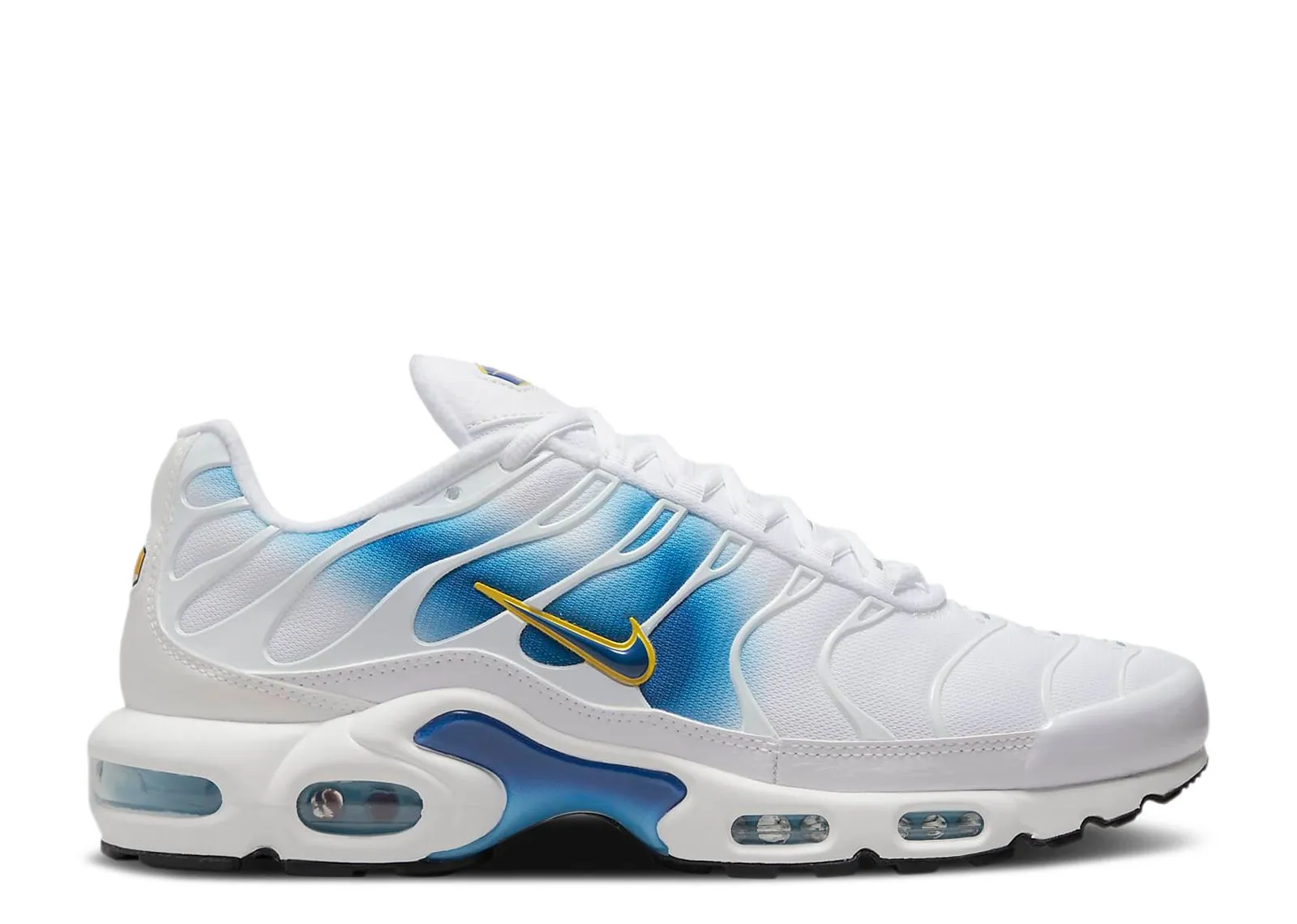Nike Air Max Plus Spray Paint Swoosh White Blue Mesh Fabric portable