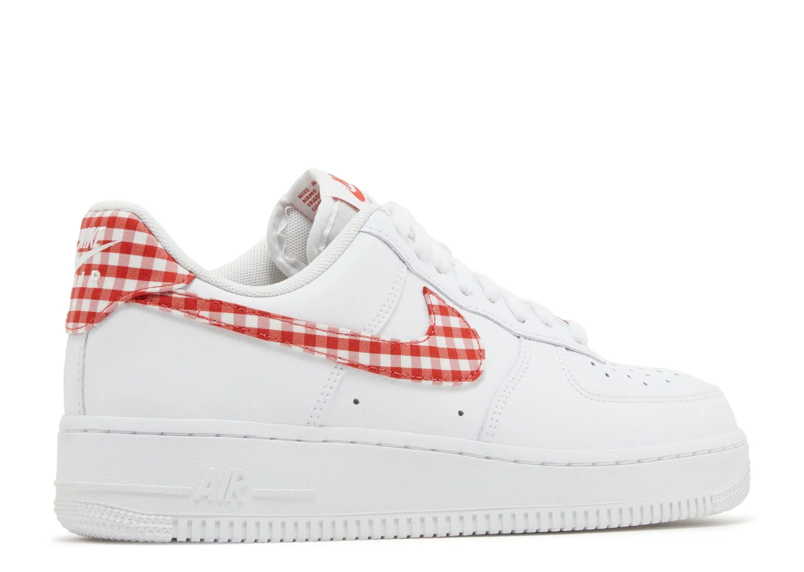Nike Air Force 1 Low '07 Essential White Mystic Red Gingham Style Tour Pure Movement