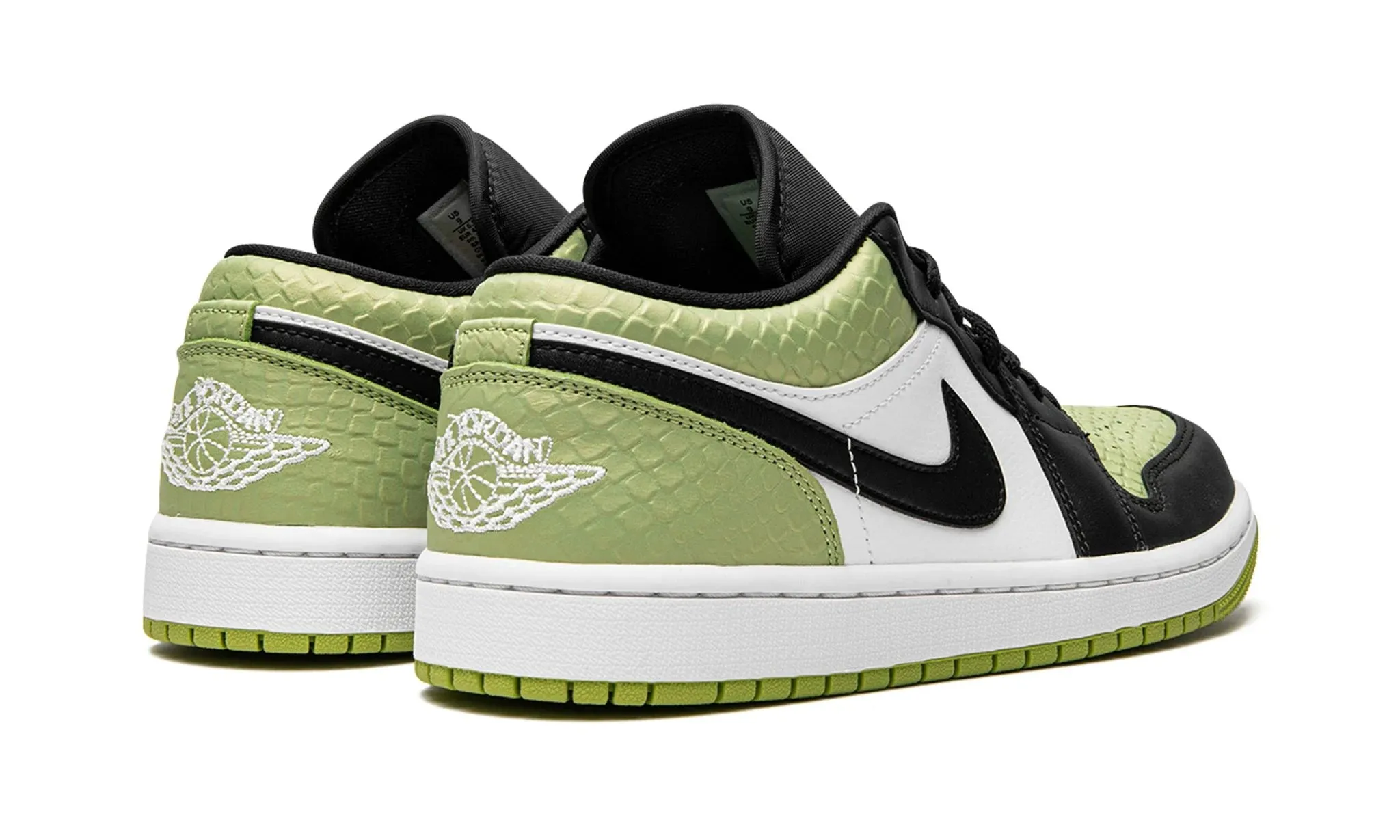 Wmns Air Jordan 1 Low Snakeskin Vivid Green Storm Guard