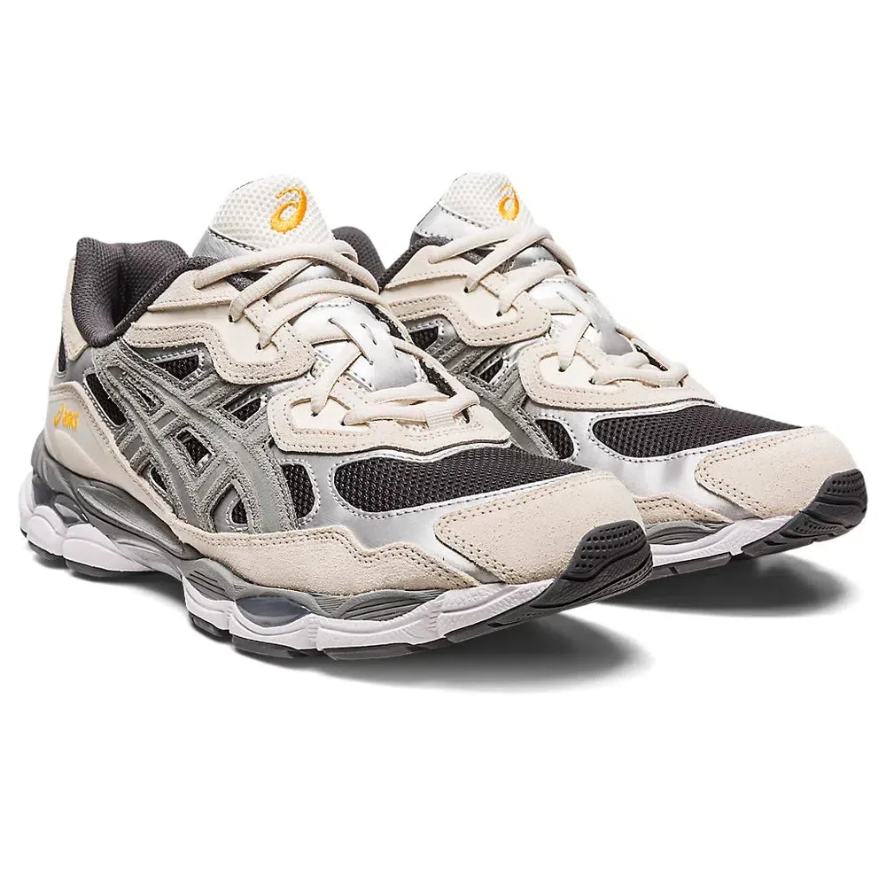 Step Comfort Cushioned Footbed Asics GEL-NYC Black and Clay Grey