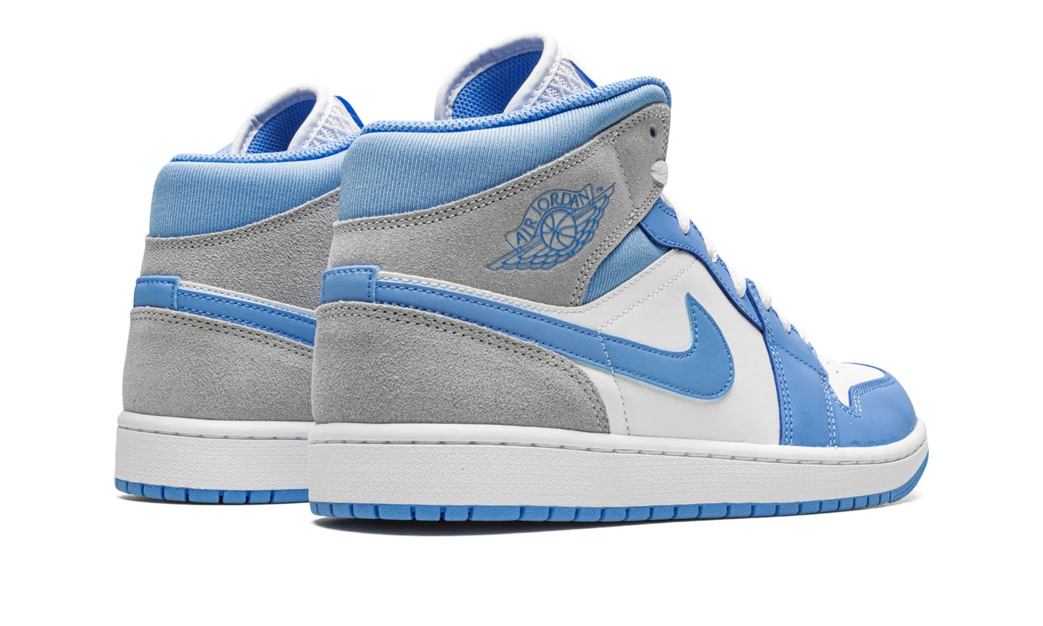 Air Jordan 1 Mid SE University Blue Grey Simple Build