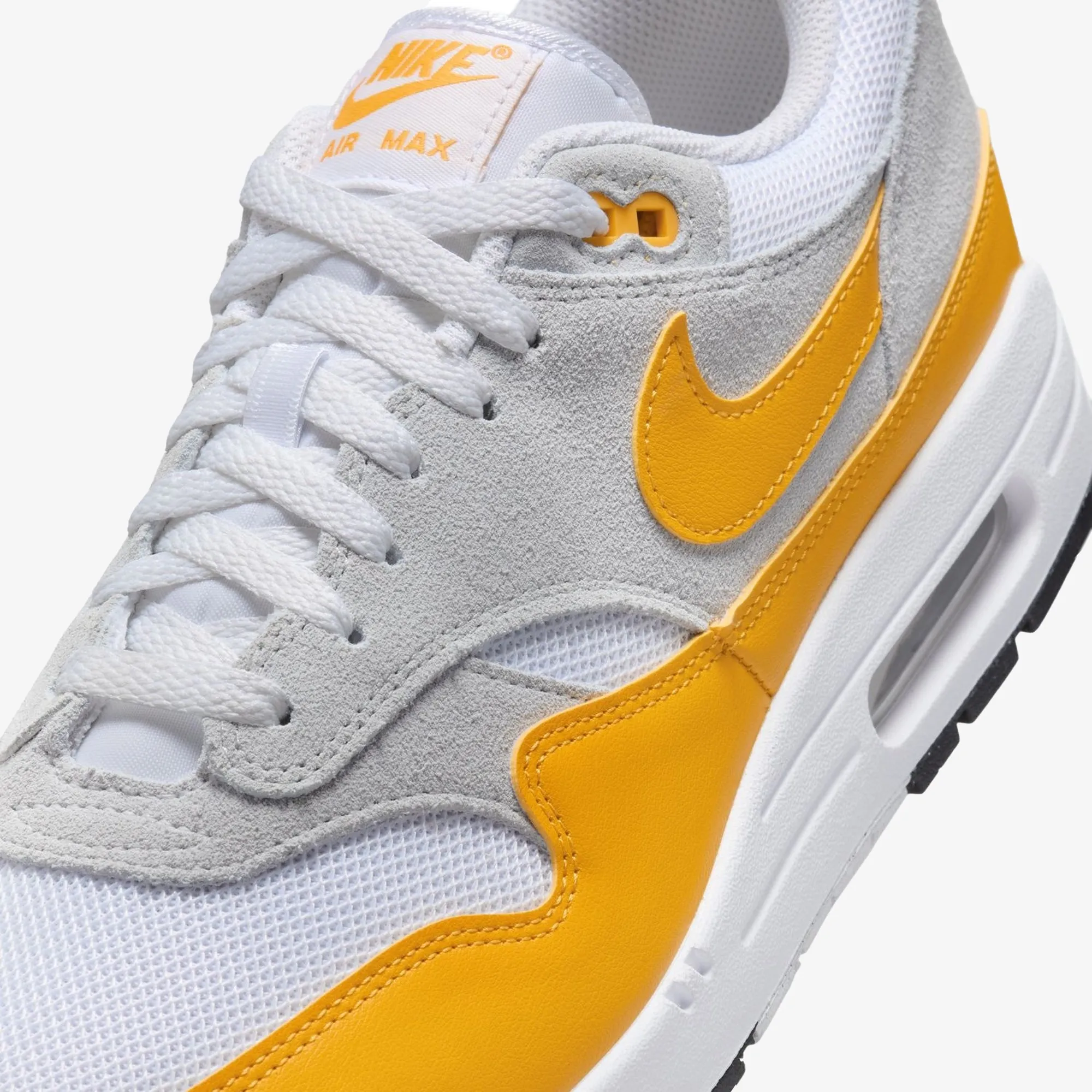 NIKE | AIR MAX 1 ESSENTIAL { WHITE/UNIVERSITY GOLD-PURE PLATINUM water proof Classic Base