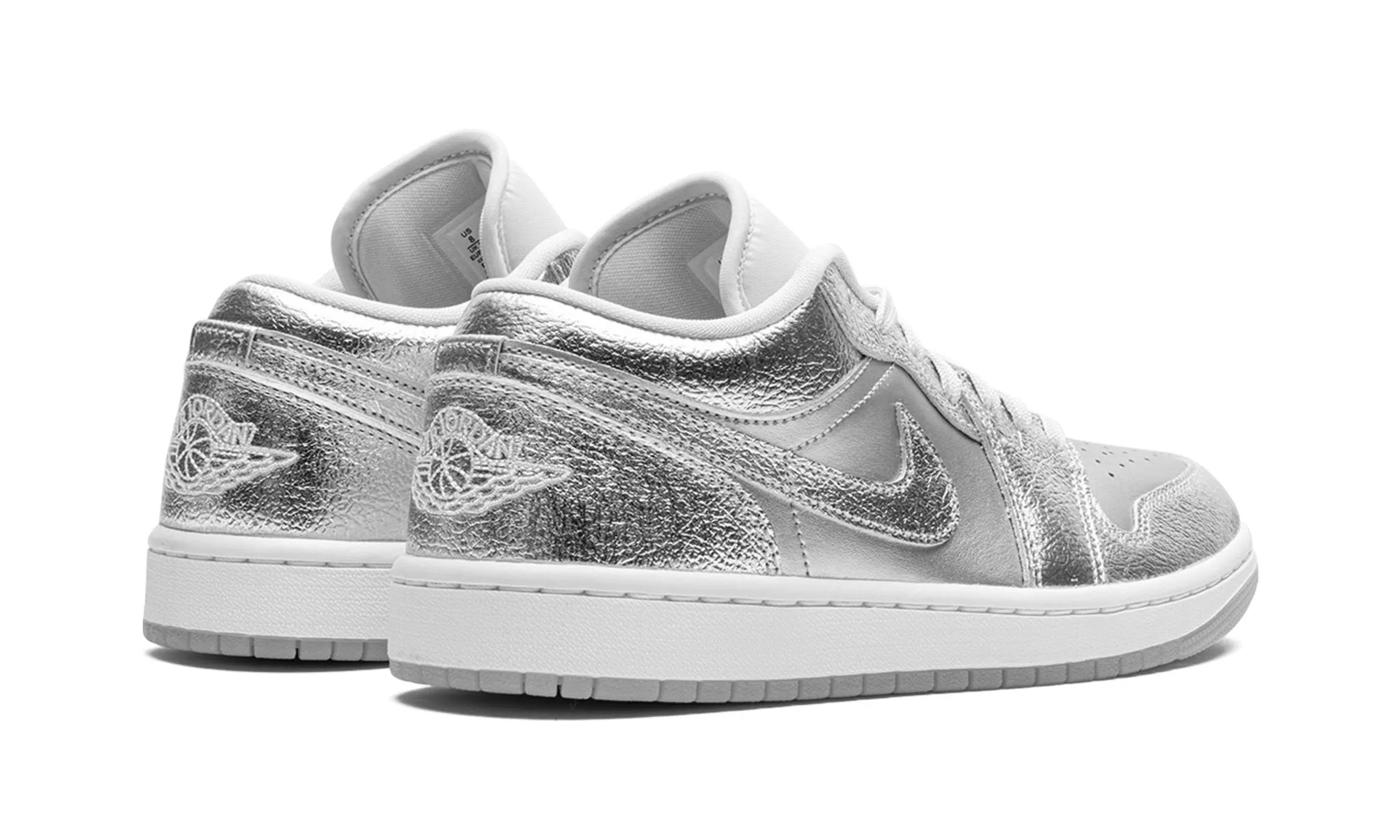 Matte Edge Ankle wrap Wmns Air Jordan 1 Low SE 'Metallic Silver'