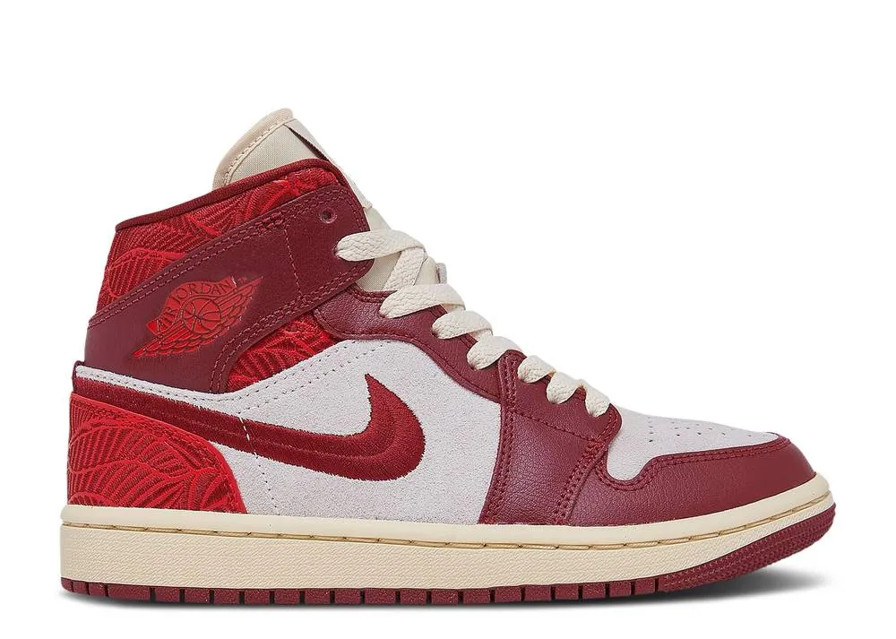 Square Toe Design Air Jordan 1 Mid SE Tiki Leaf