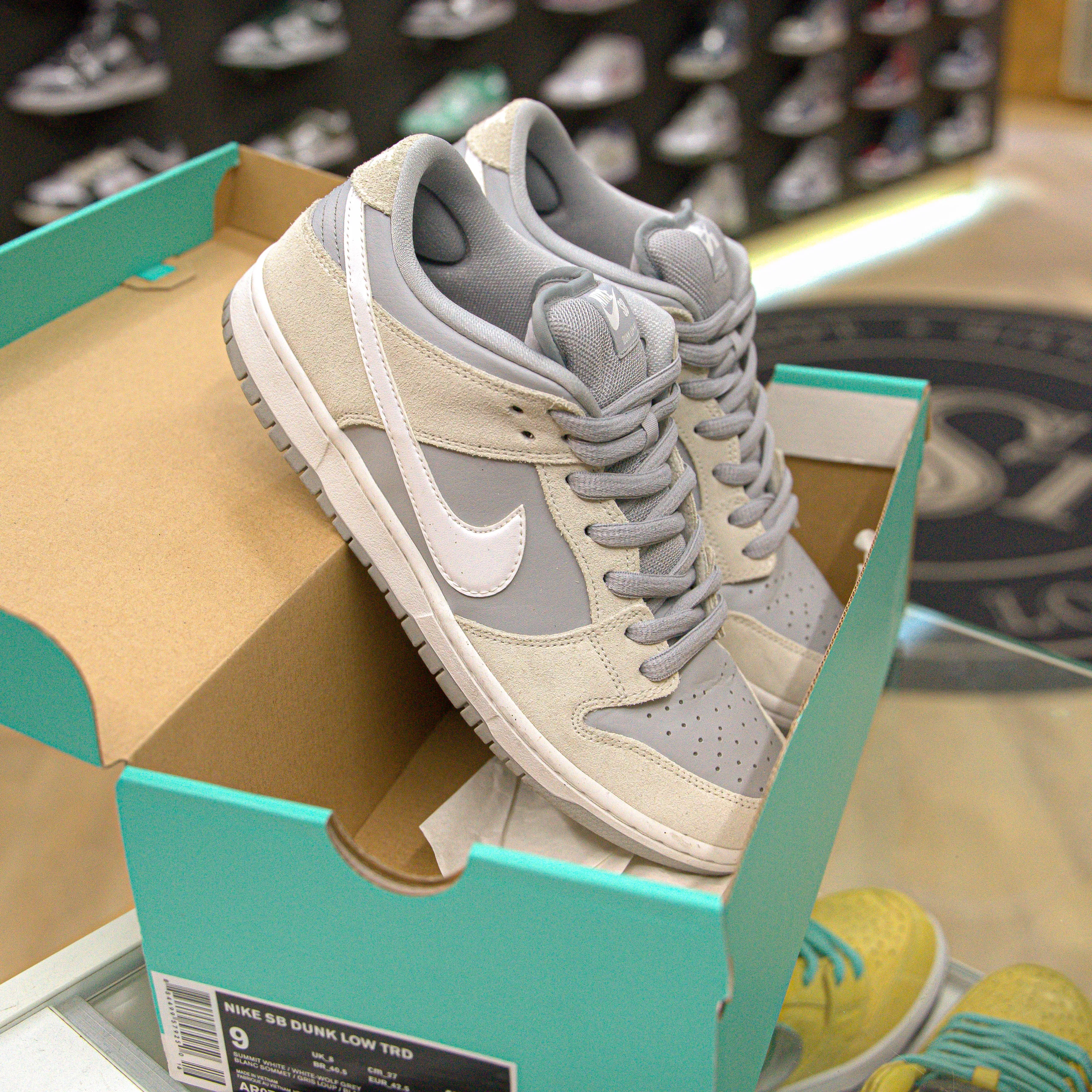 Nike SB Dunk Low Summit White Wolf Grey PRE-OWNED Home Wear Stroll Ready