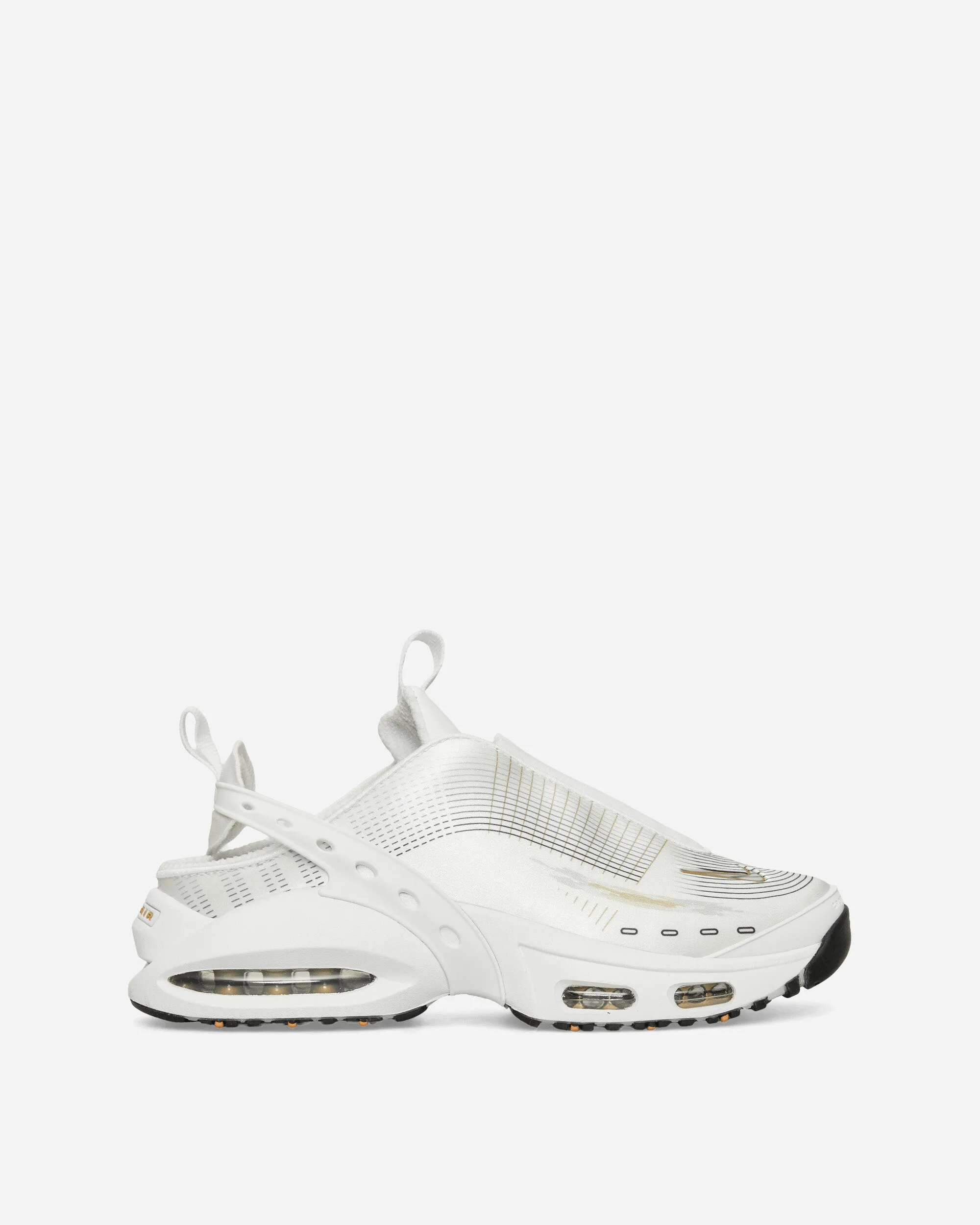 Women's Air Max Craze Sneakers White / Metallic Gold Comfort Midsole Celebrity Vibe