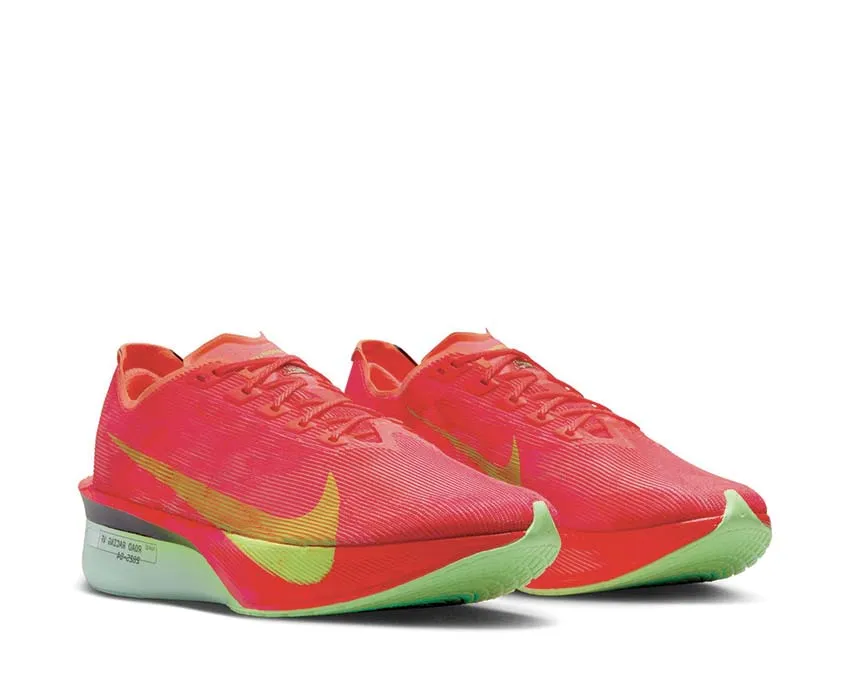 running in a race shoes racing running footwear Nike Zoomx Vaporfly Next 4% "Bright Crimson"