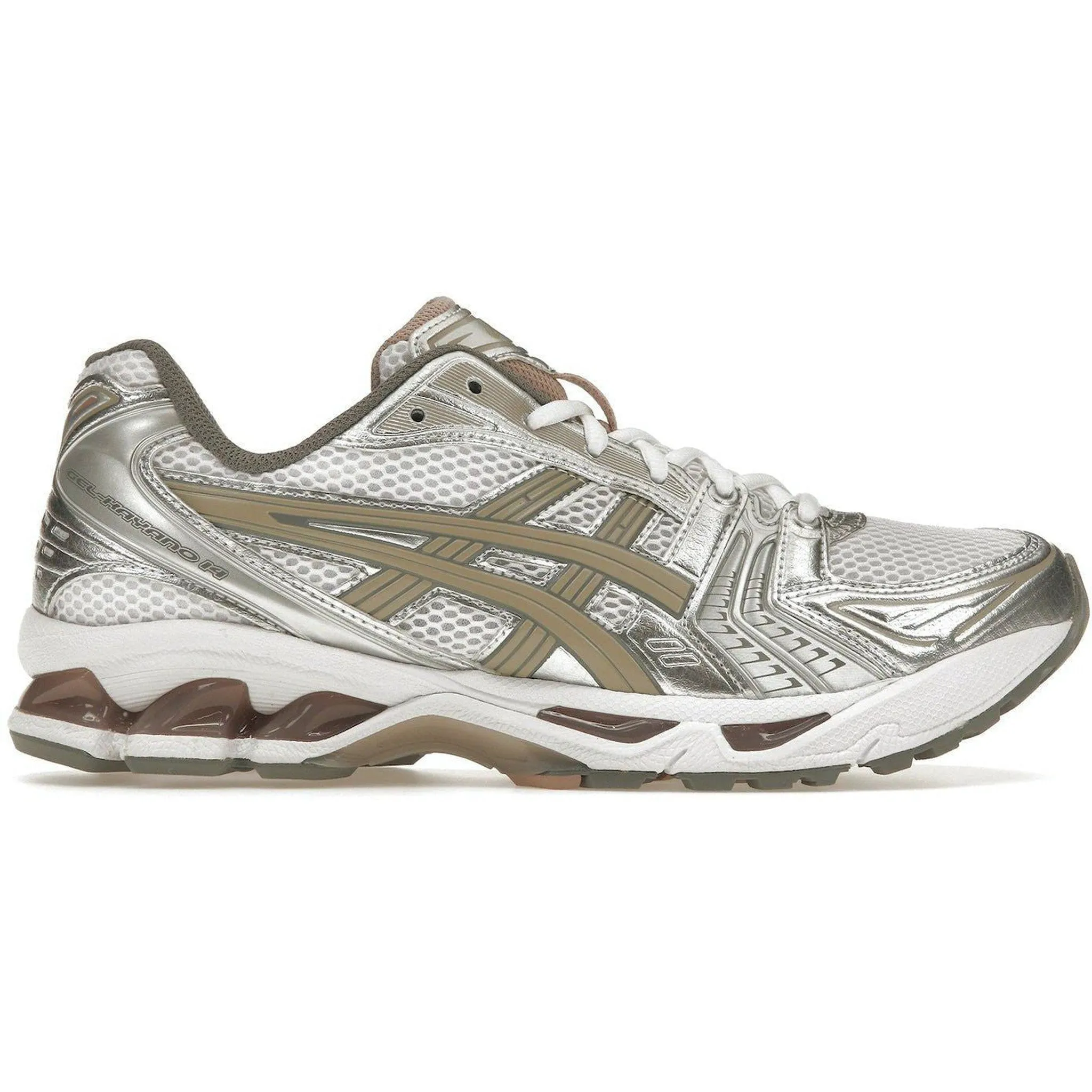 Spanish Bold Short Trip ASICS Gel-Kayano 14 White Moonrock (Women's)