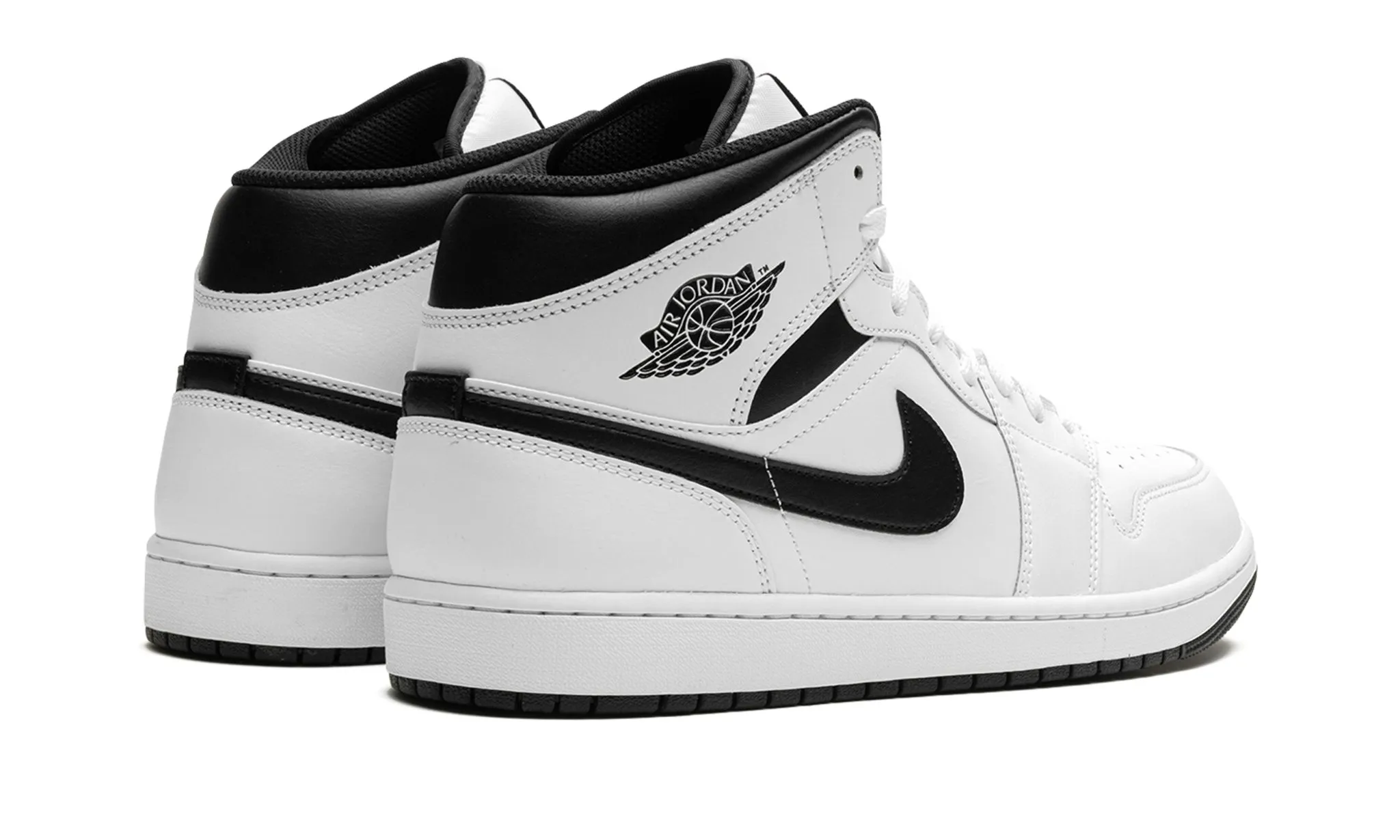 Air Jordan 1 Mid Reverse Panda / White Black Padded Footbed Lift Step
