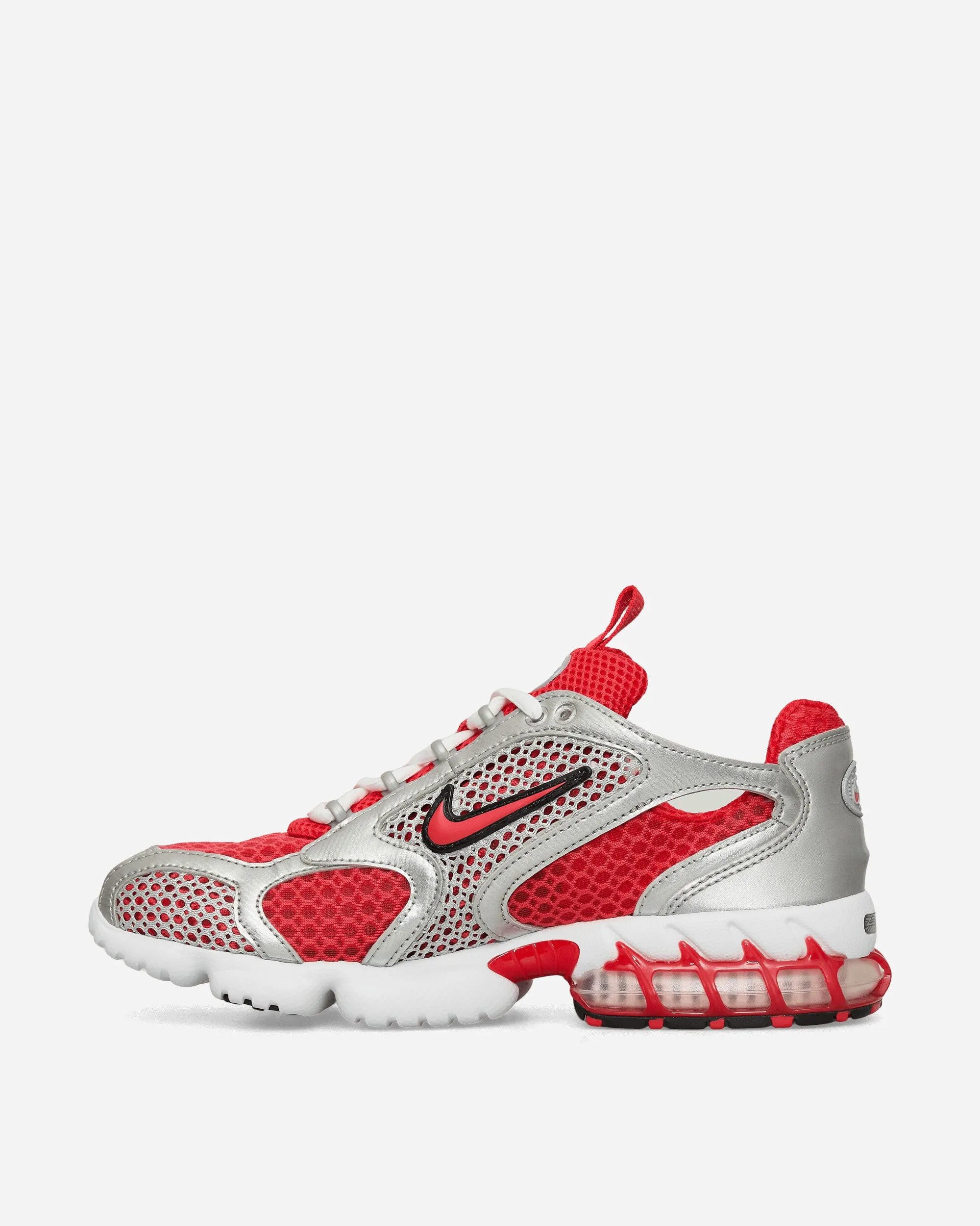 Polish Look Pure Black Air Zoom Spiridon Cage 2 Sneakers Track Red