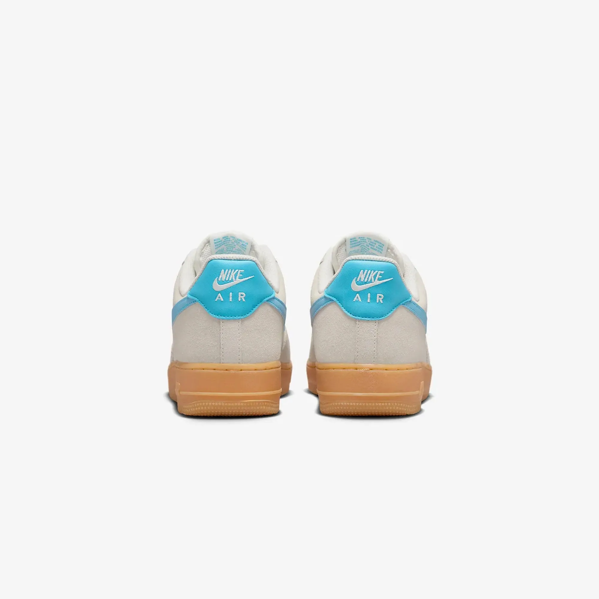 NIKE | AIR FORCE 1 '07 LV8 { PHANTOM/BALTIC BLUE-GUM YELLOW Silk Feel Street Ball