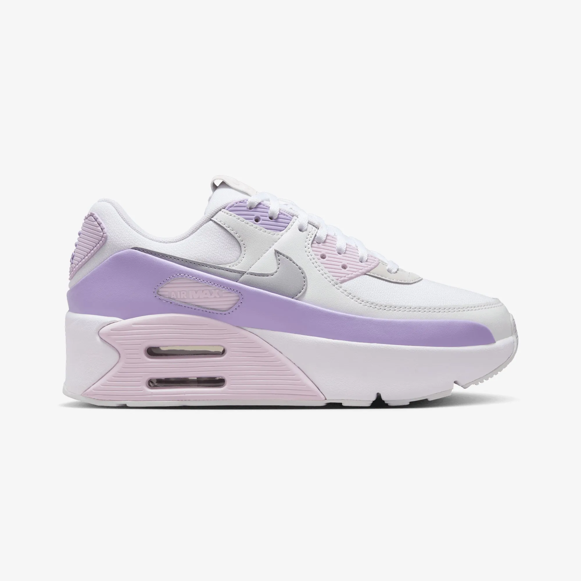 Nike | AIR MAX 90 LV8 { WHITE/WOLF GREY-HYDRANGEAS-SUMMIT WHITE Rich Jewel