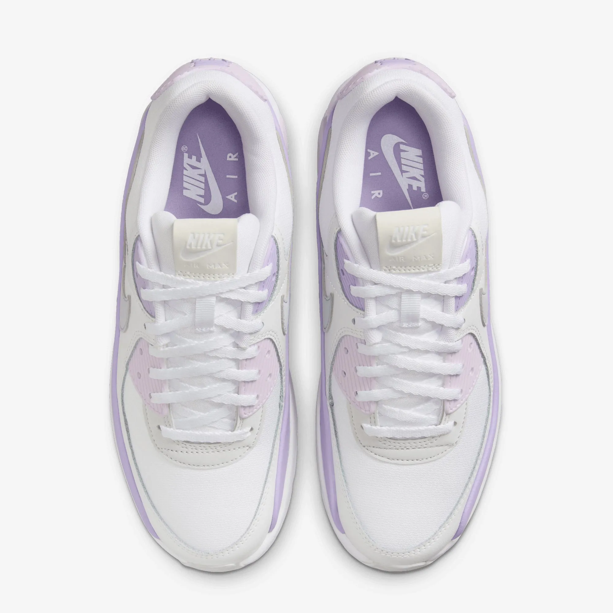 New In Nike | AIR MAX 90 LV8 { WHITE/WOLF GREY-HYDRANGEAS-SUMMIT WHITE