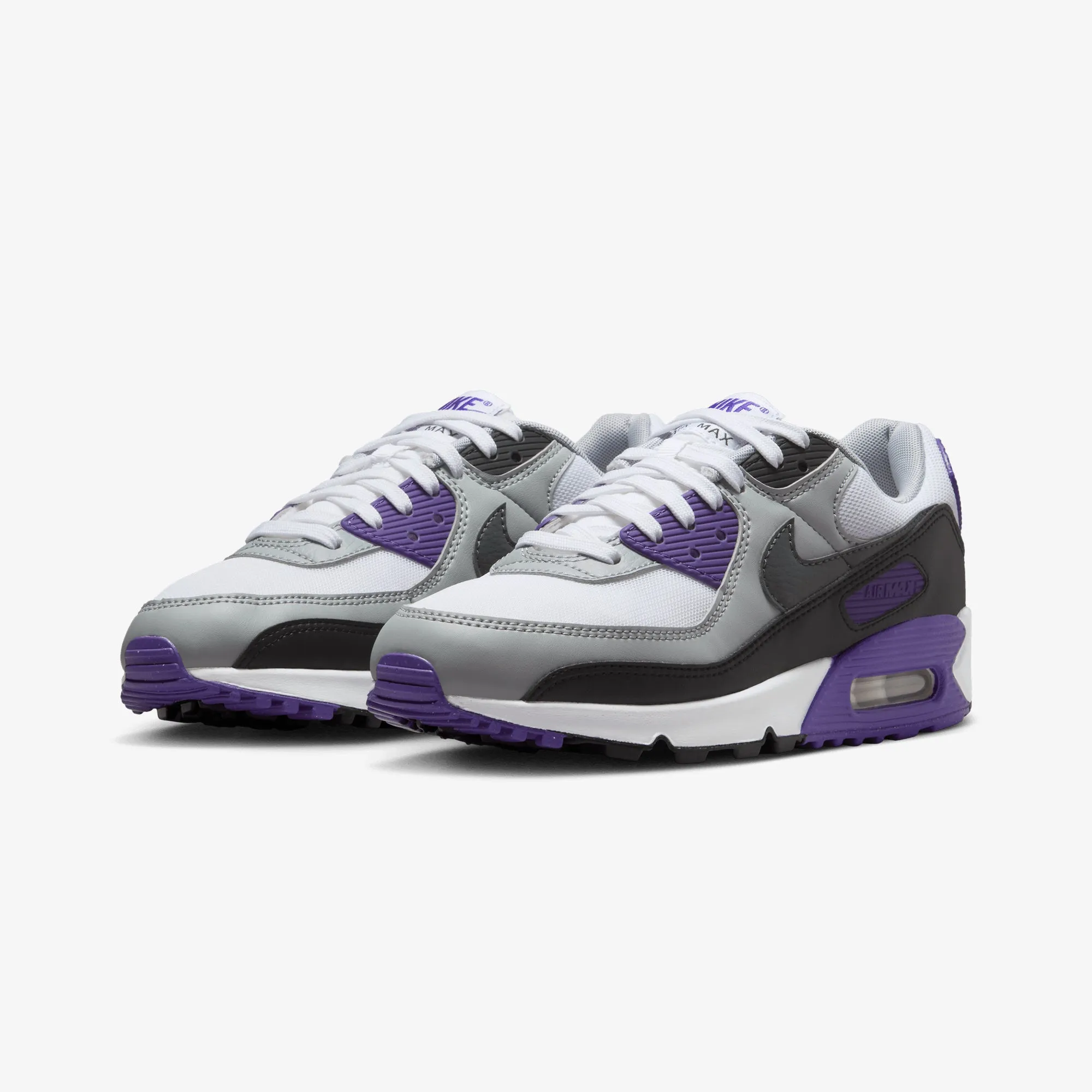 Durable Material Quality Nike | AIR MAX 90 { WHITE/IRON GREY-BLACK-WOLF GREY