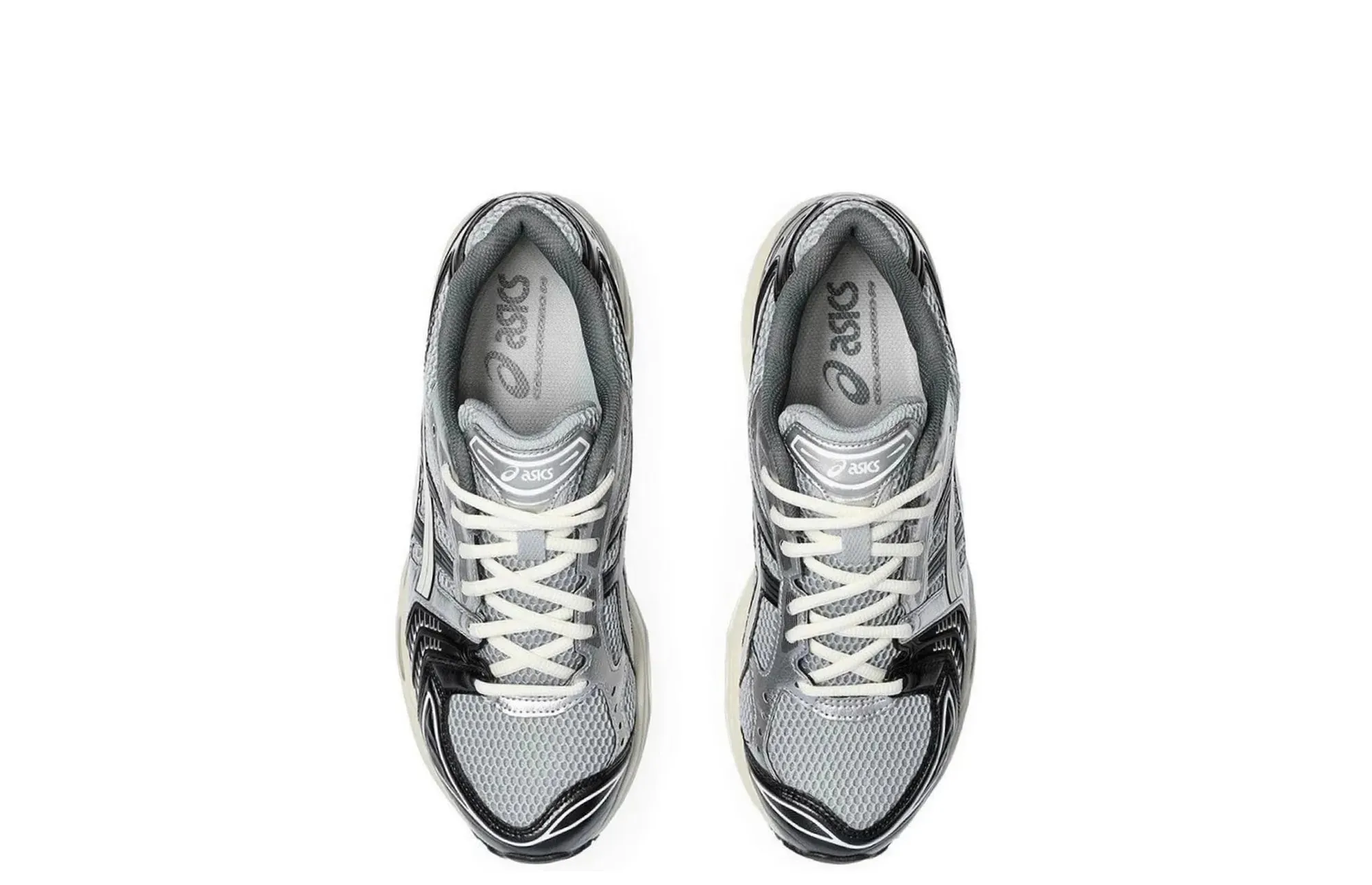 ASICS Gel-Kayano 14 Black Glacier Grey Silver Tread Pattern