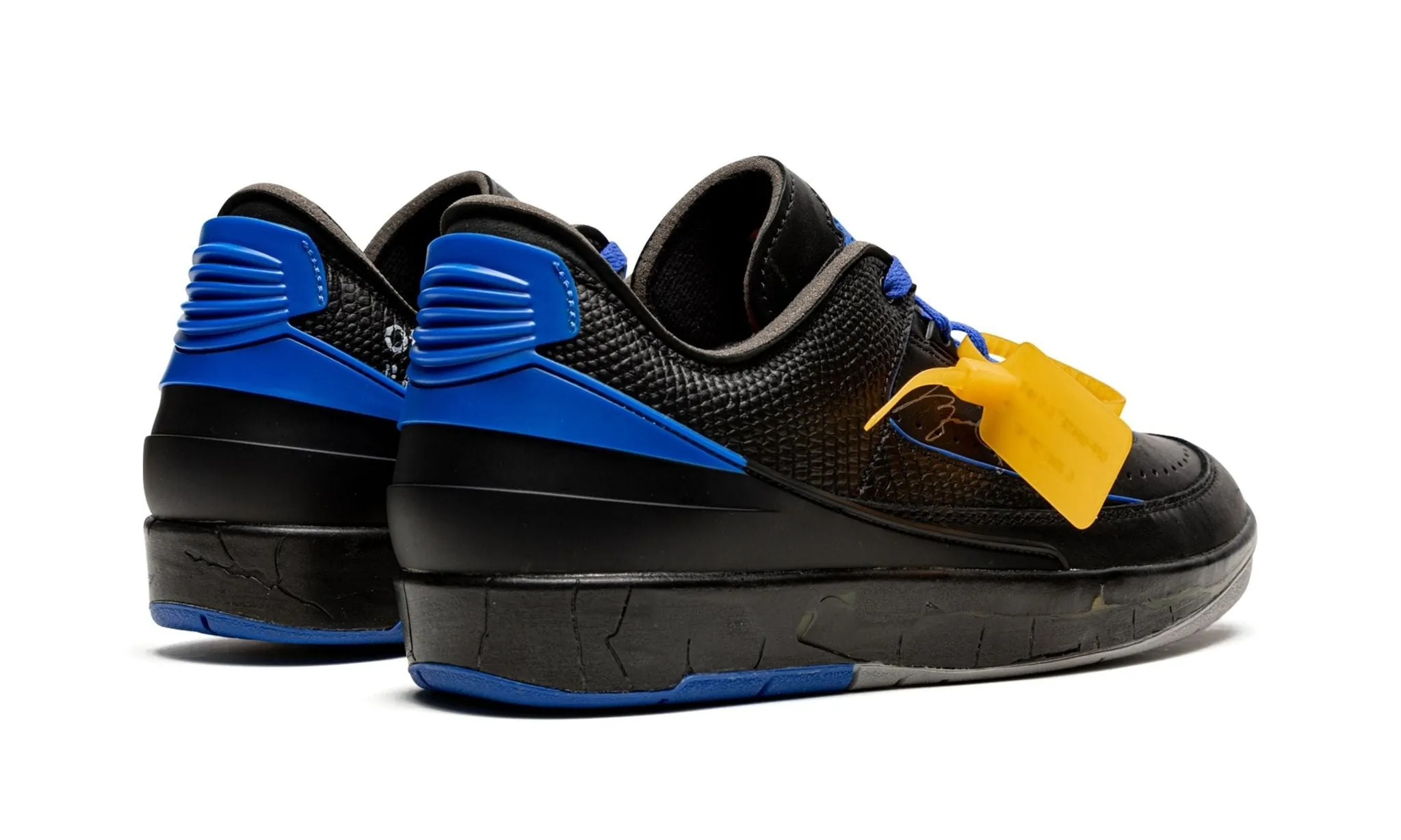 synthetic leather Off-White x Air Jordan 2 Retro Low SP Black Varsity Royal