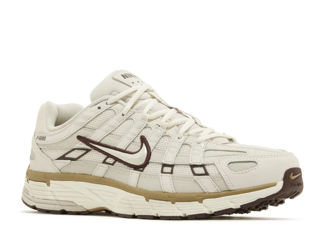 Nike P-6000 Earth Light Bone logo - debossed shoes