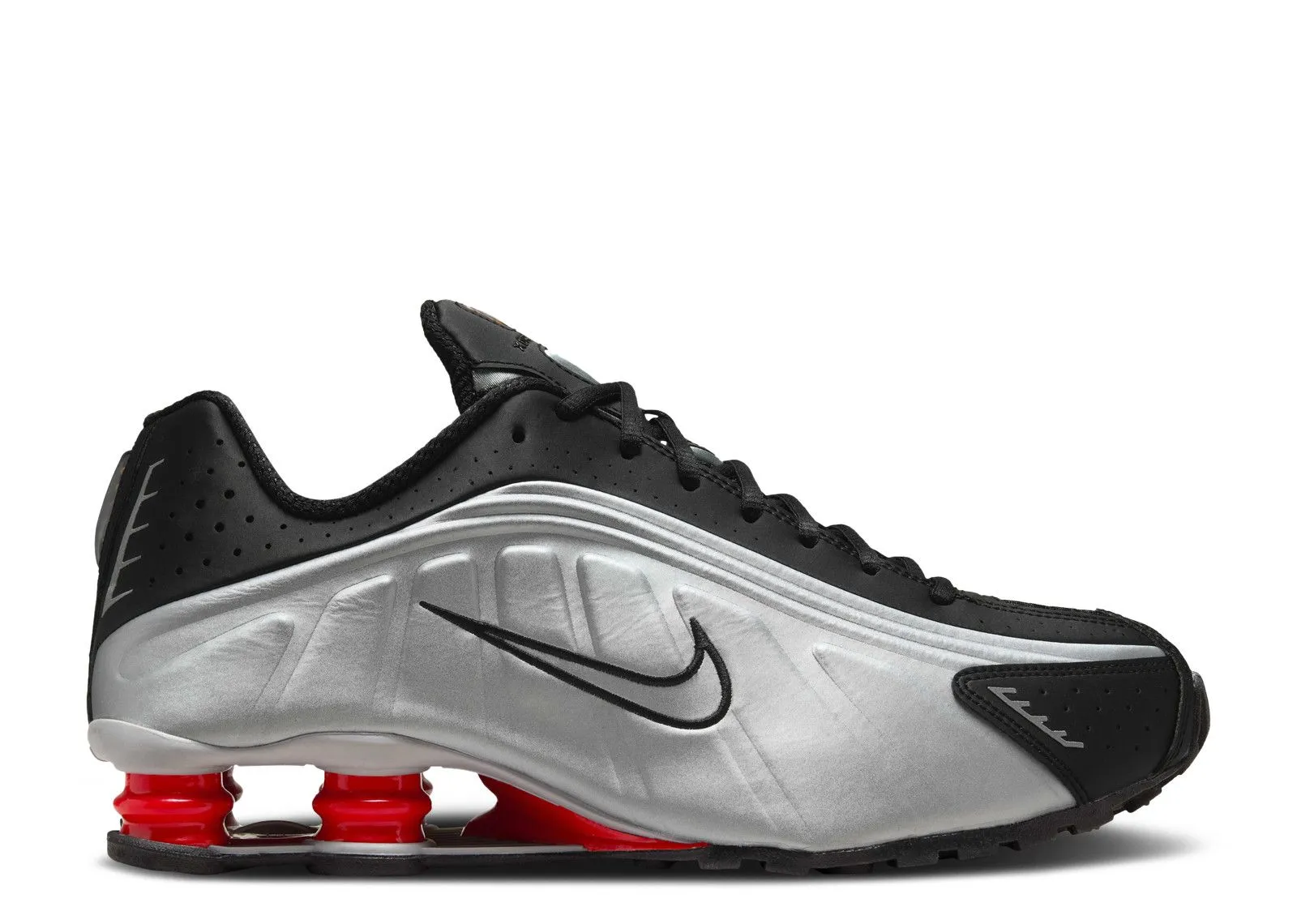 Nike Shox R4 Black Metallic Silver Comfortable Padding