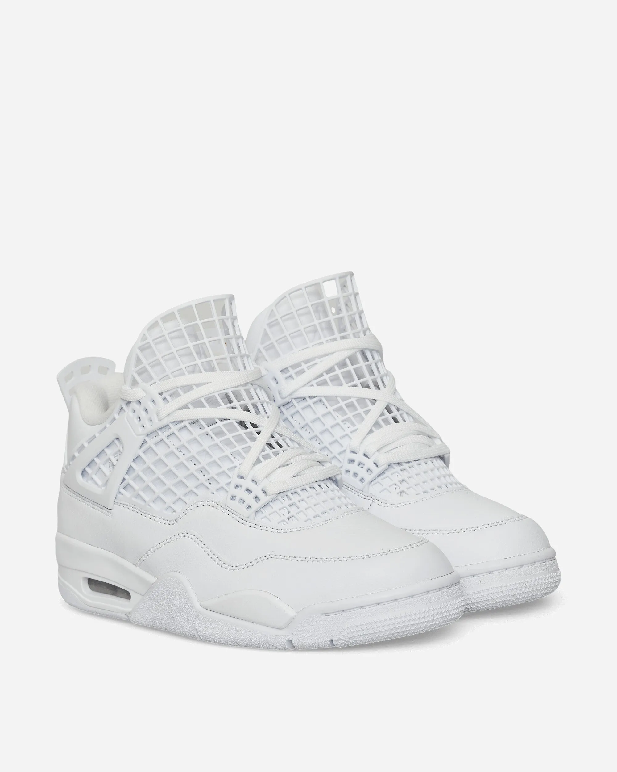 Fashion Edge Carry Easy Women's Air Jordan 4 Net Sneakers White