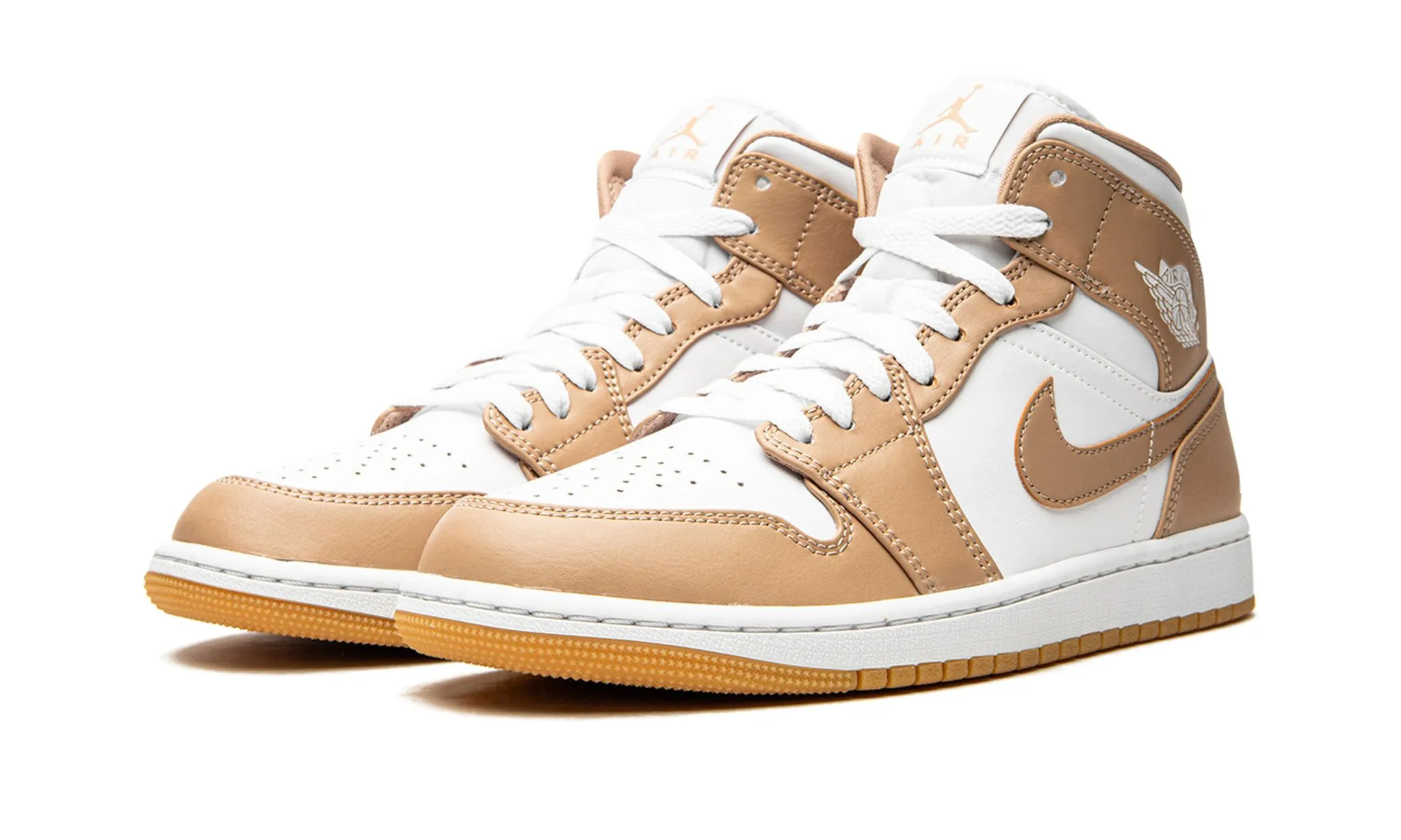 Slim Shape Subtle Form Air Jordan 1 Mid Tan Gum