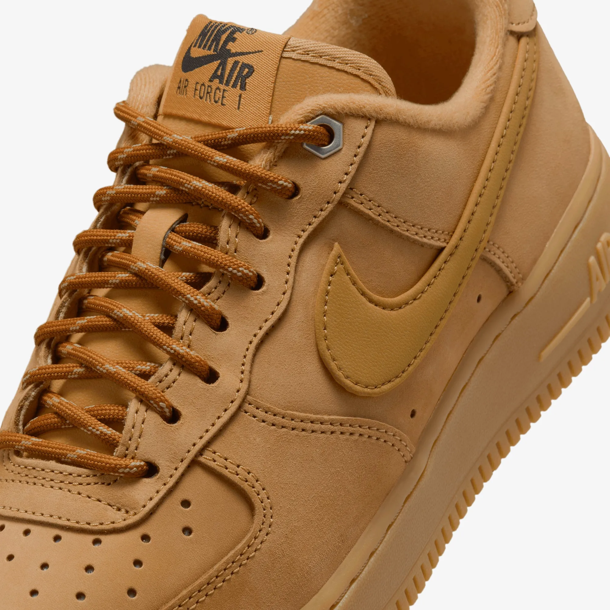 Shockproof NIKE | AIR FORCE 1 '07 { FLAX/WHEAT-GUM LIGHT BROWN-BLACK