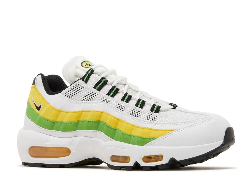 Nike Air Max 95 Essential White Green Apple Tour Yellow Edge Appeal Comfy Fit