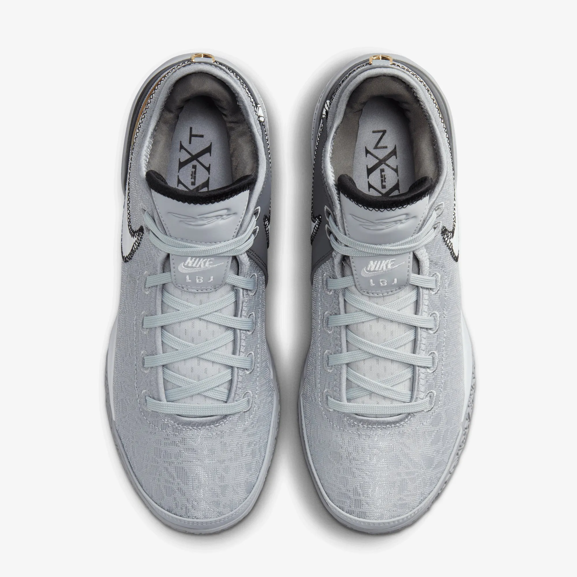 Ergonomic Design Mesh Upper NIKE | LEBRON NXXT GEN { WOLF GREY/WHITE-IRON GREY-BLACK