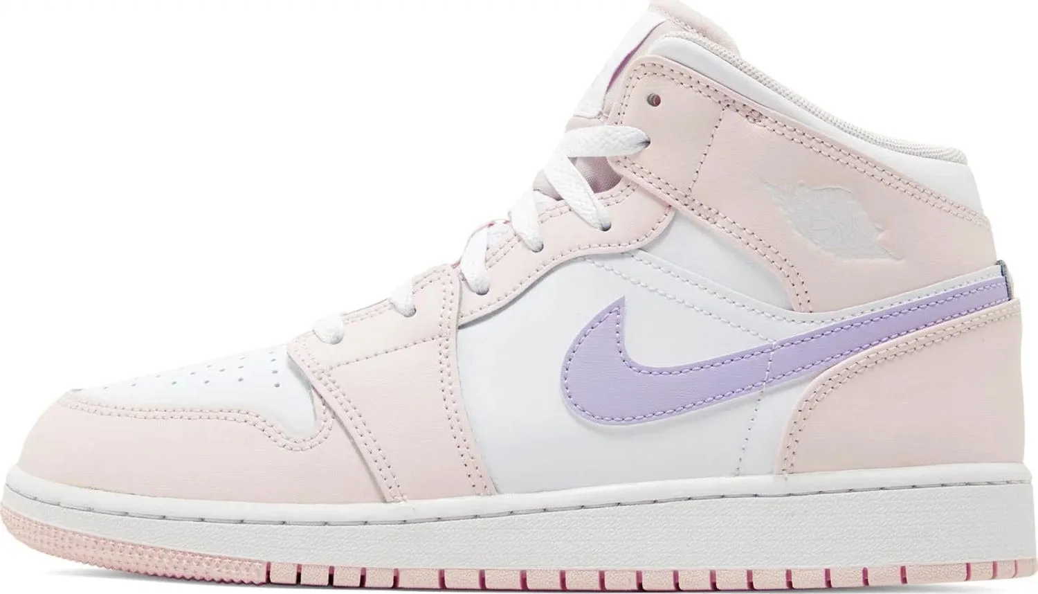 Everyday Fit No Fuss Air Jordan 1 Mid Pink Wash (GS)