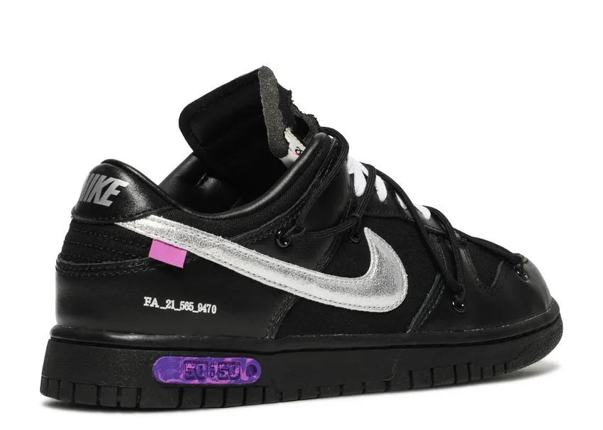 Comfortable Outsole Nike Dunk Low Off-White Lot 50