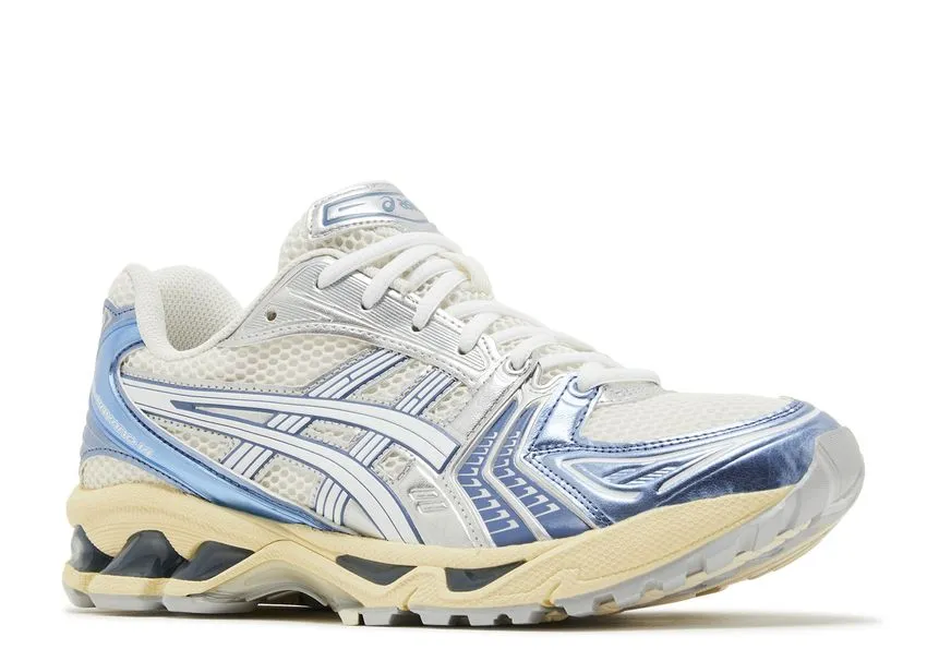 Breathable mesh upper Sport Details Asics Gel-Kayano 14 Cream Metallic Blue