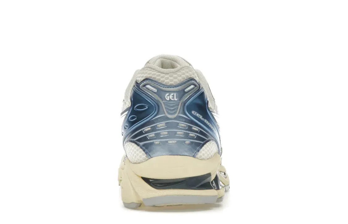 AdjustableStrap Walking Sneakers ASICS Gel-Kayano 14 Cream Metallic Blue