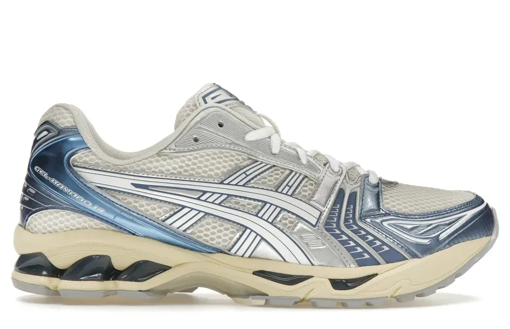 ASICS Gel-Kayano 14 Cream Metallic Blue Non Slip Outsole Patterns