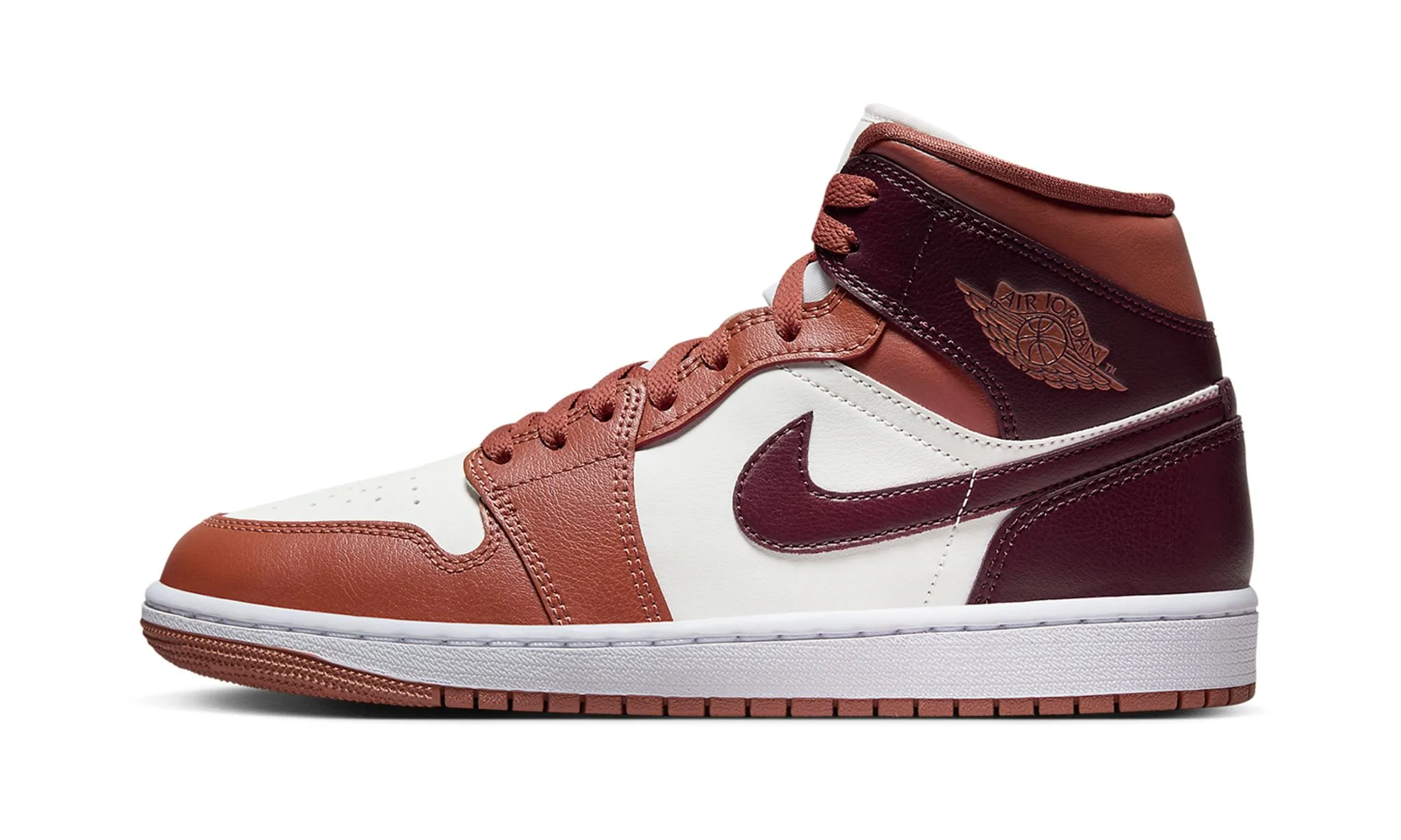 clean design Wmns Air Jordan 1 Mid 'Dusty Peach'
