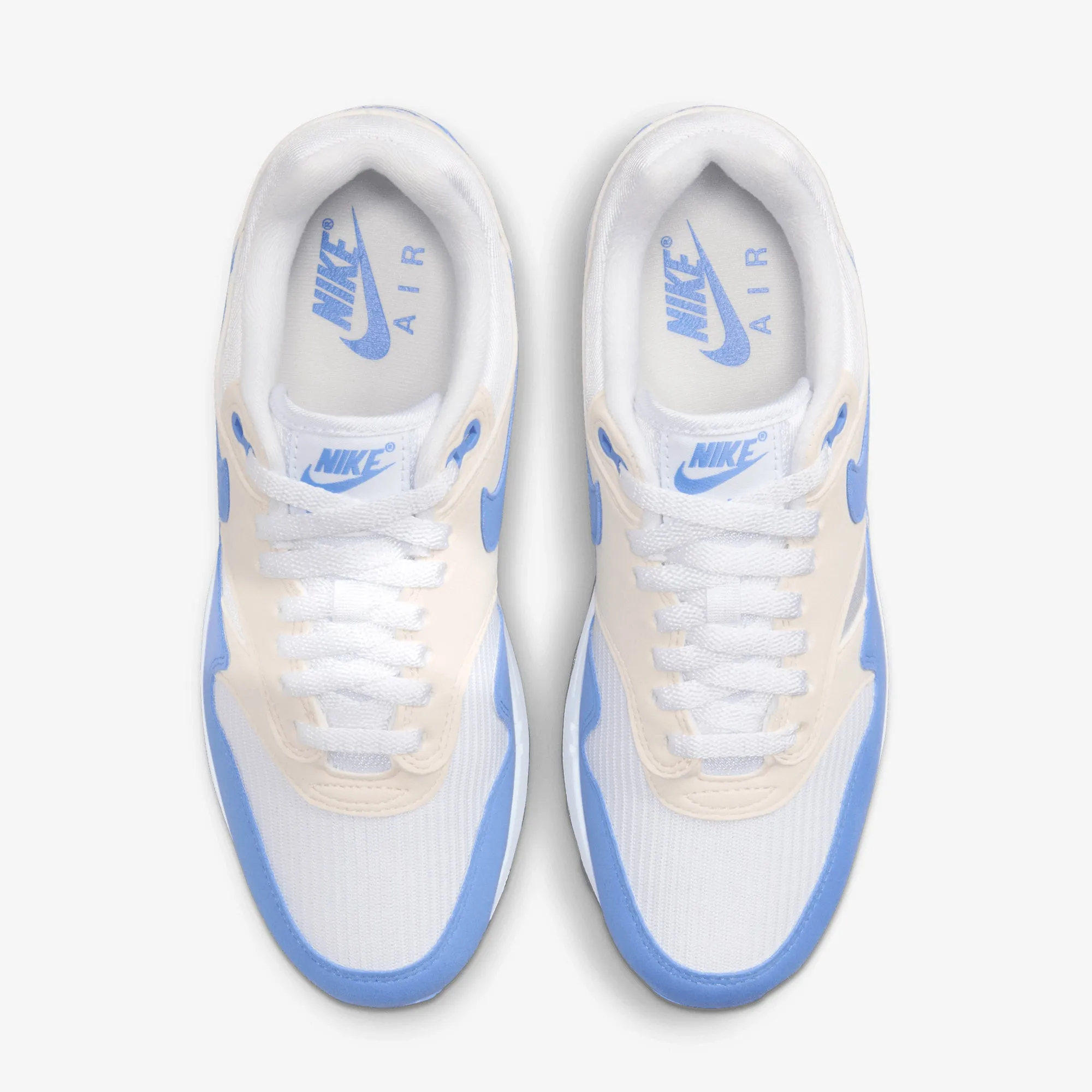 NIKE | AIR MAX 1 { WHITE/ROYAL PULSE-PHANTOM-BLACK Reinforced toe Cool Pop