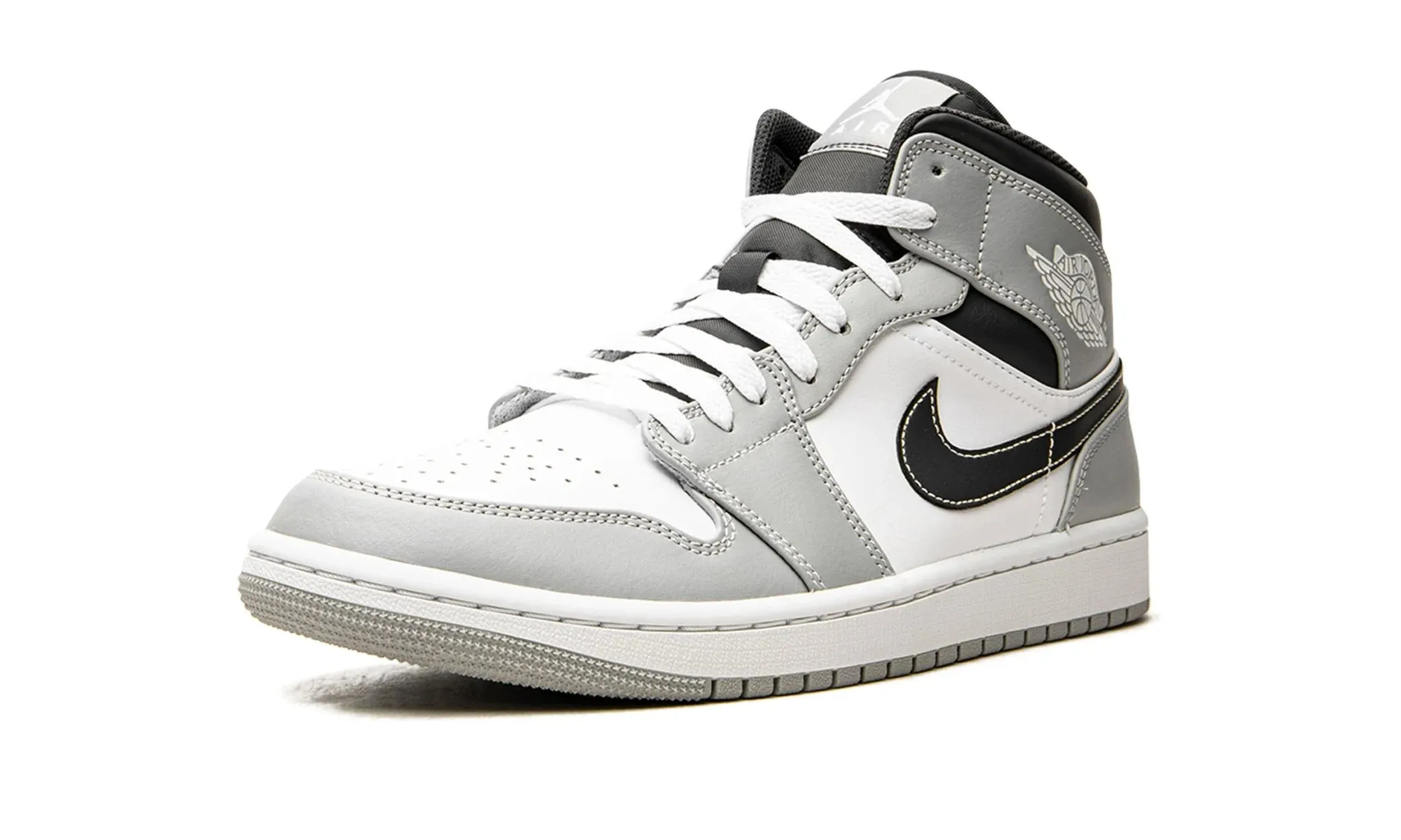 Air Jordan 1 Mid Anthracite/Light Smoke Grey 2.0 Premium Leather
