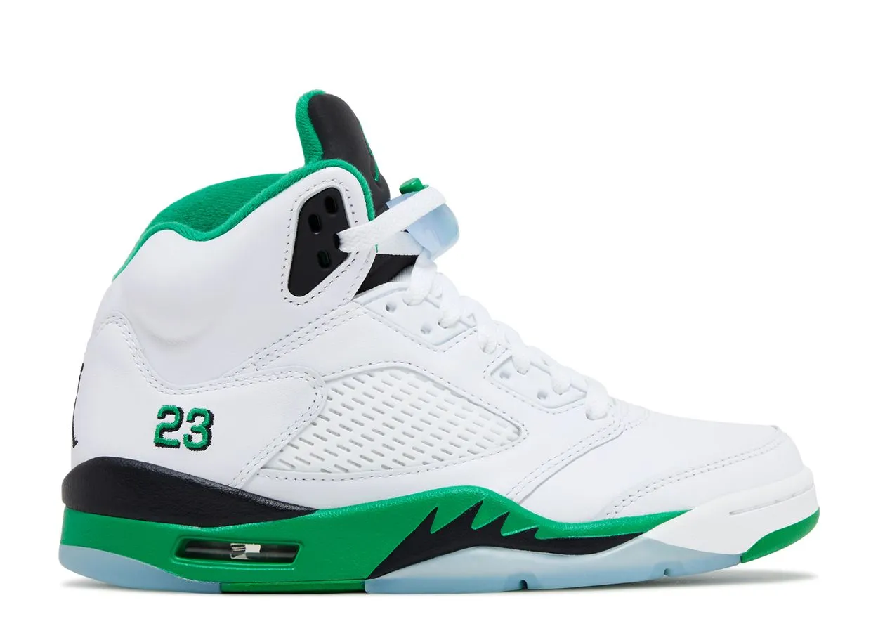 Indoor style Youth Approved Air Jordan 5 Retro Lucky Green