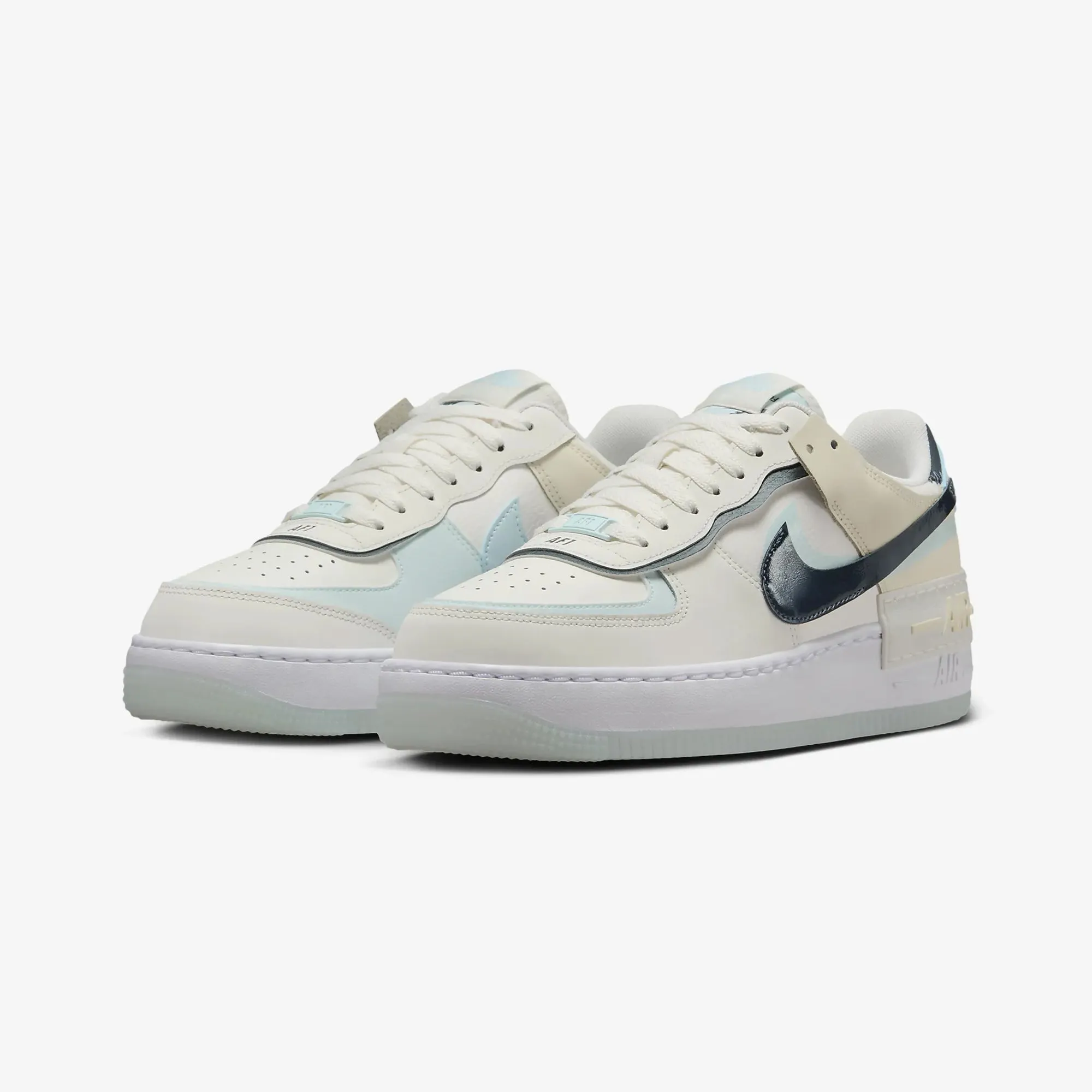 Durable Construction NIKE | AIR FORCE 1 SHADOW { SAIL/ARMORY NAVY-GLACIER BLUE