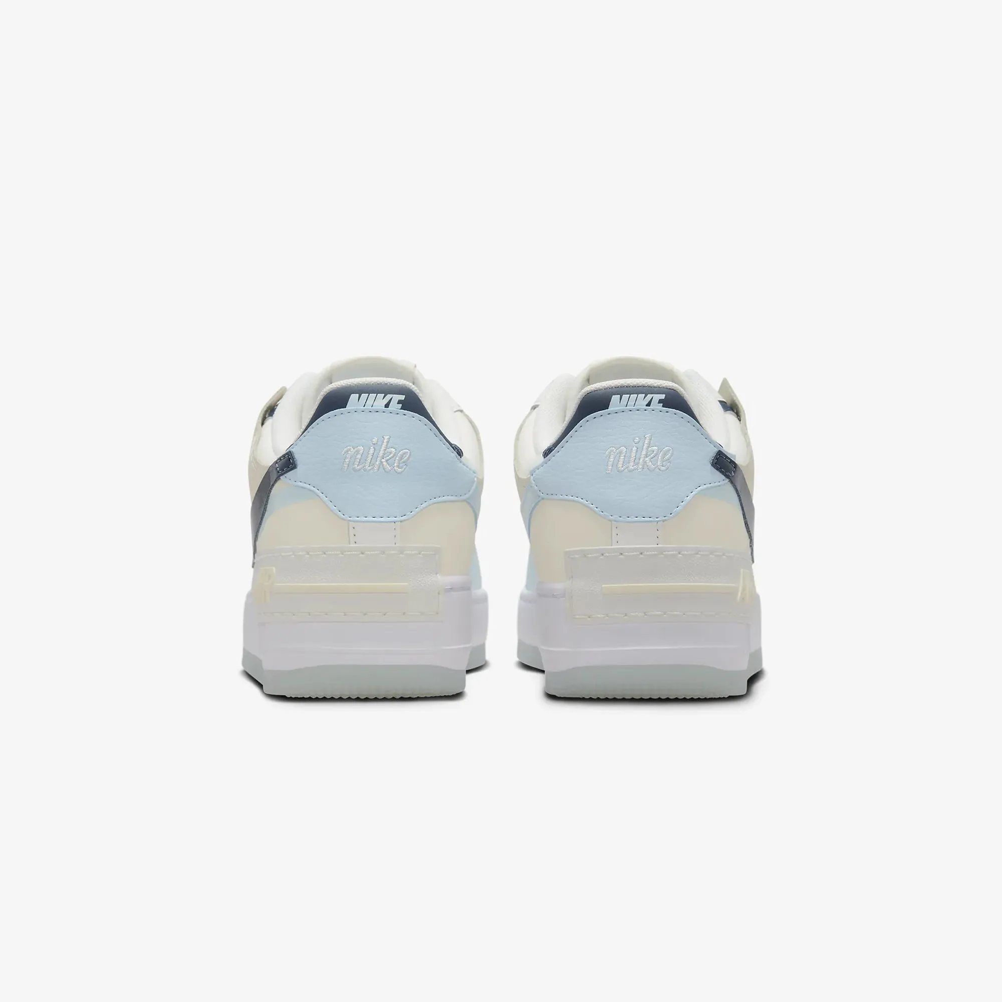 Shock Resistant NIKE | AIR FORCE 1 SHADOW { SAIL/ARMORY NAVY-GLACIER BLUE