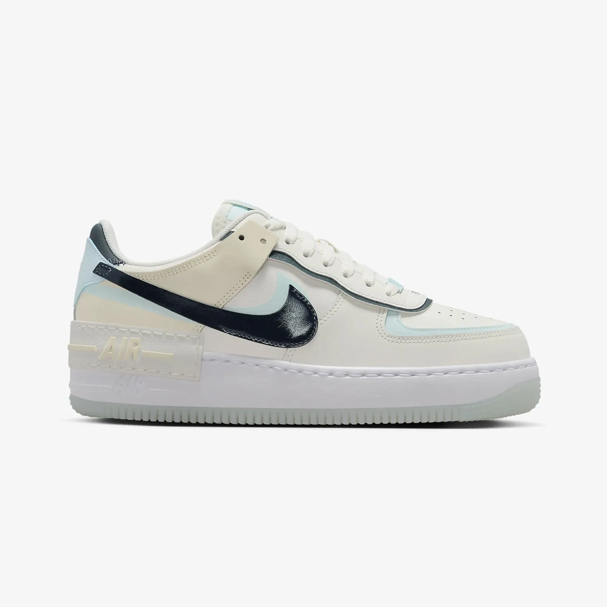 Show Stage Eva Midsole NIKE | AIR FORCE 1 SHADOW { SAIL/ARMORY NAVY-GLACIER BLUE