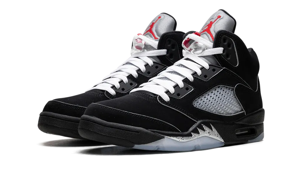 Jordan 5 Retro "Black Metallic Reimagined" Round Toe Design