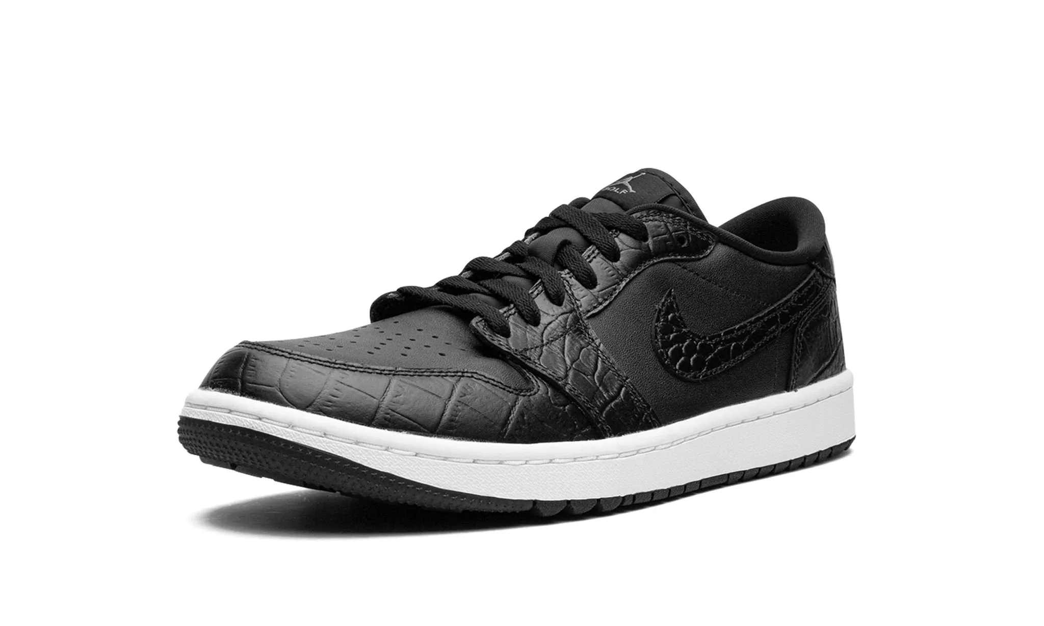 Eva Midsole Buckle Fit Air Jordan 1 Low Golf Black Croc