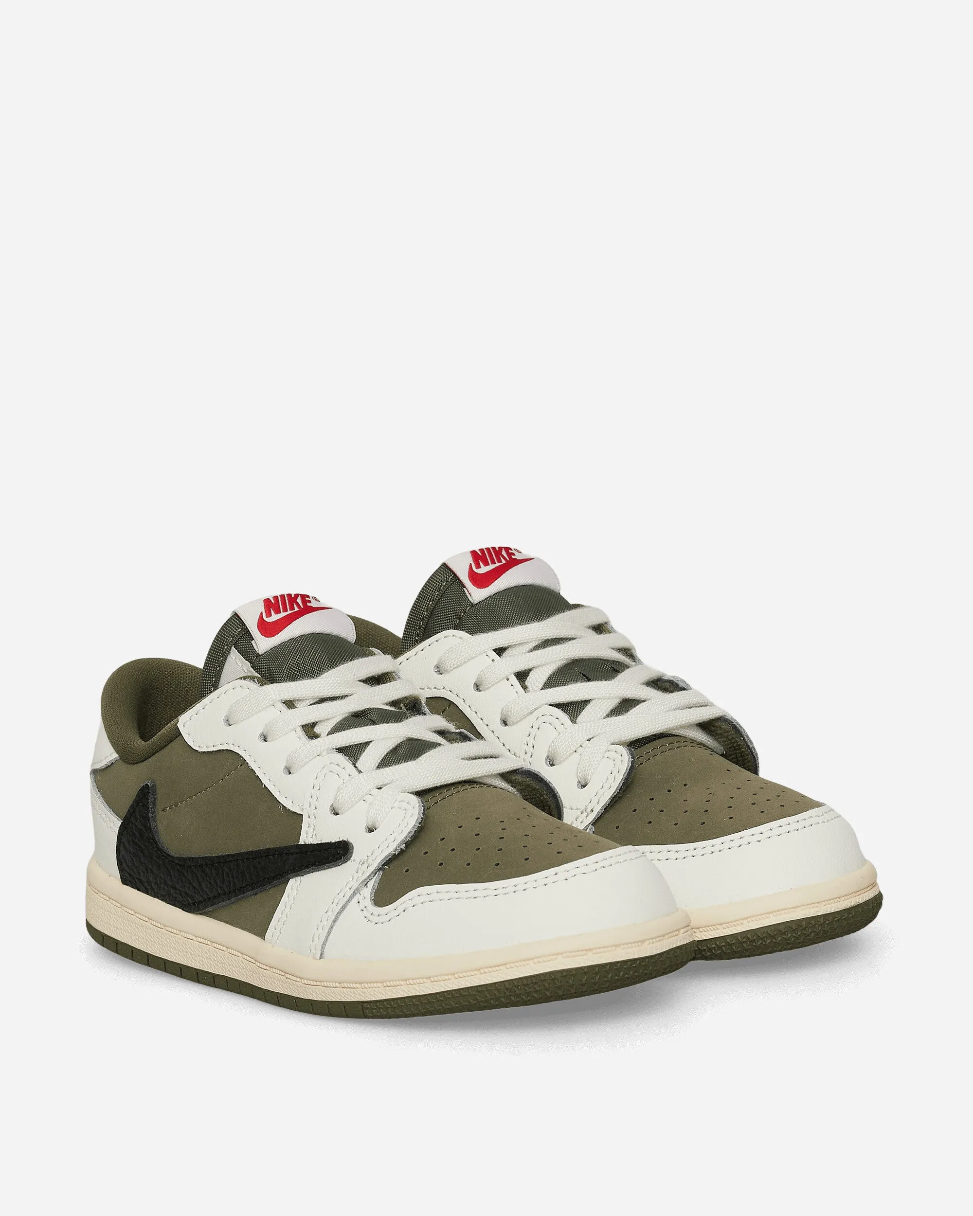 Ocean Walk Matte Edge Travis Scott Air Jordan 1 Low (TD) Sneakers Medium Olive