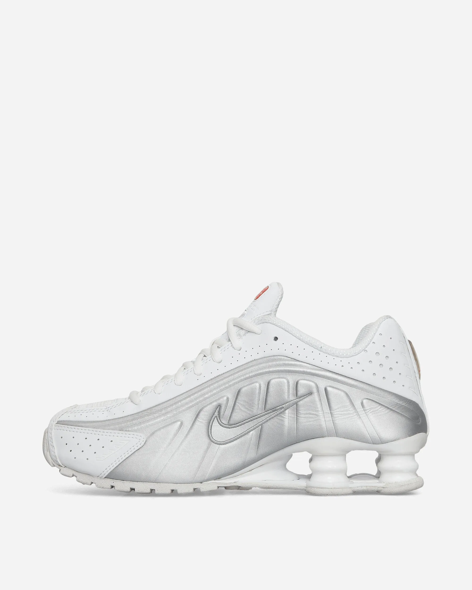 Toe Protection Women's Shox R4 Sneakers White / Metallic Silver