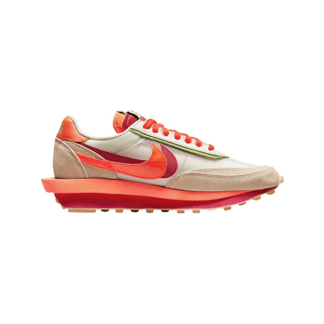 Breathable mesh Corner Style Nike LD Waffle x Sacai ??CLOT Kiss of Death Net Orange Blaze??