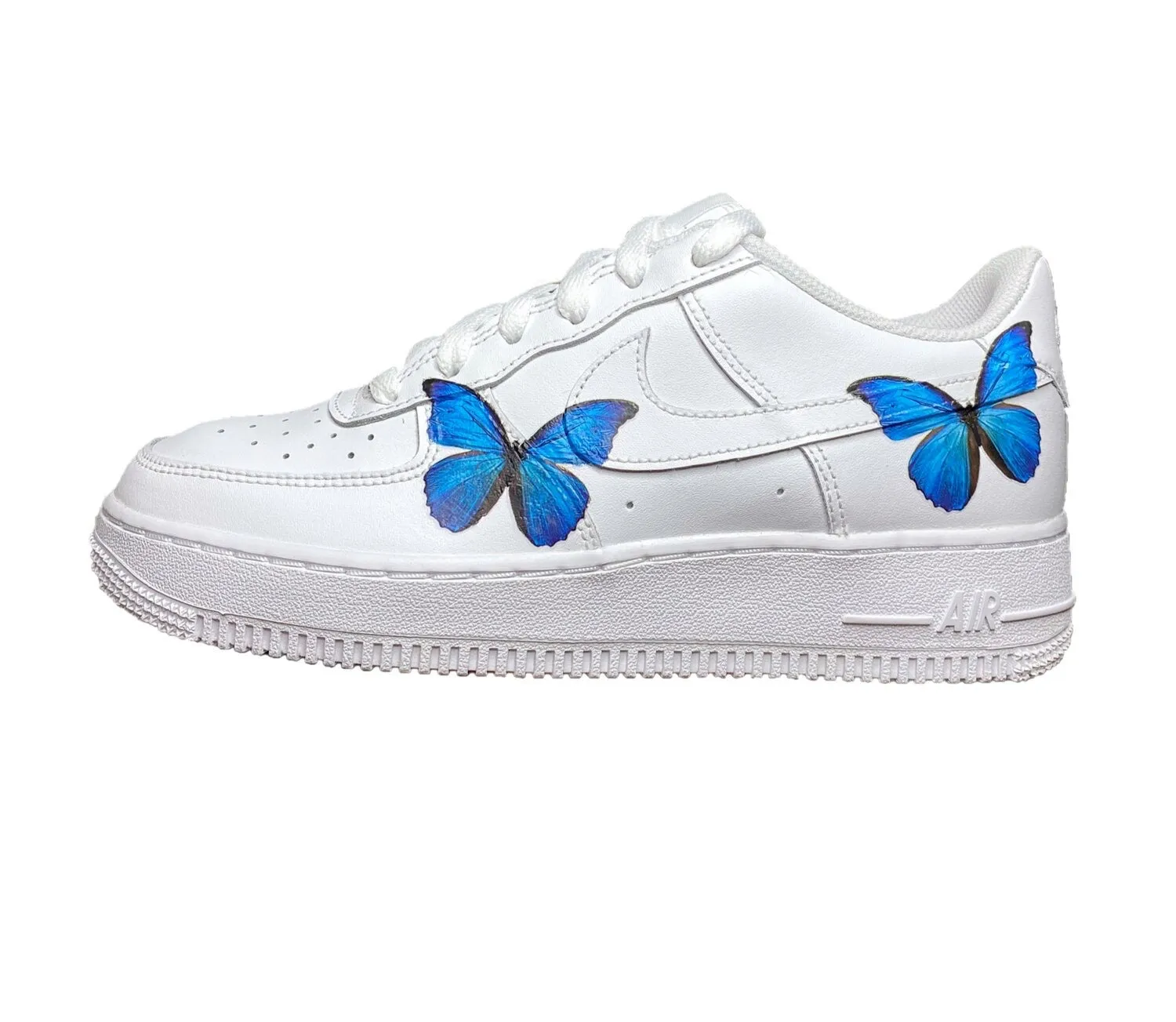Nike AF1 "Blue Butterfly" Custom Street Wear Swing Hike
